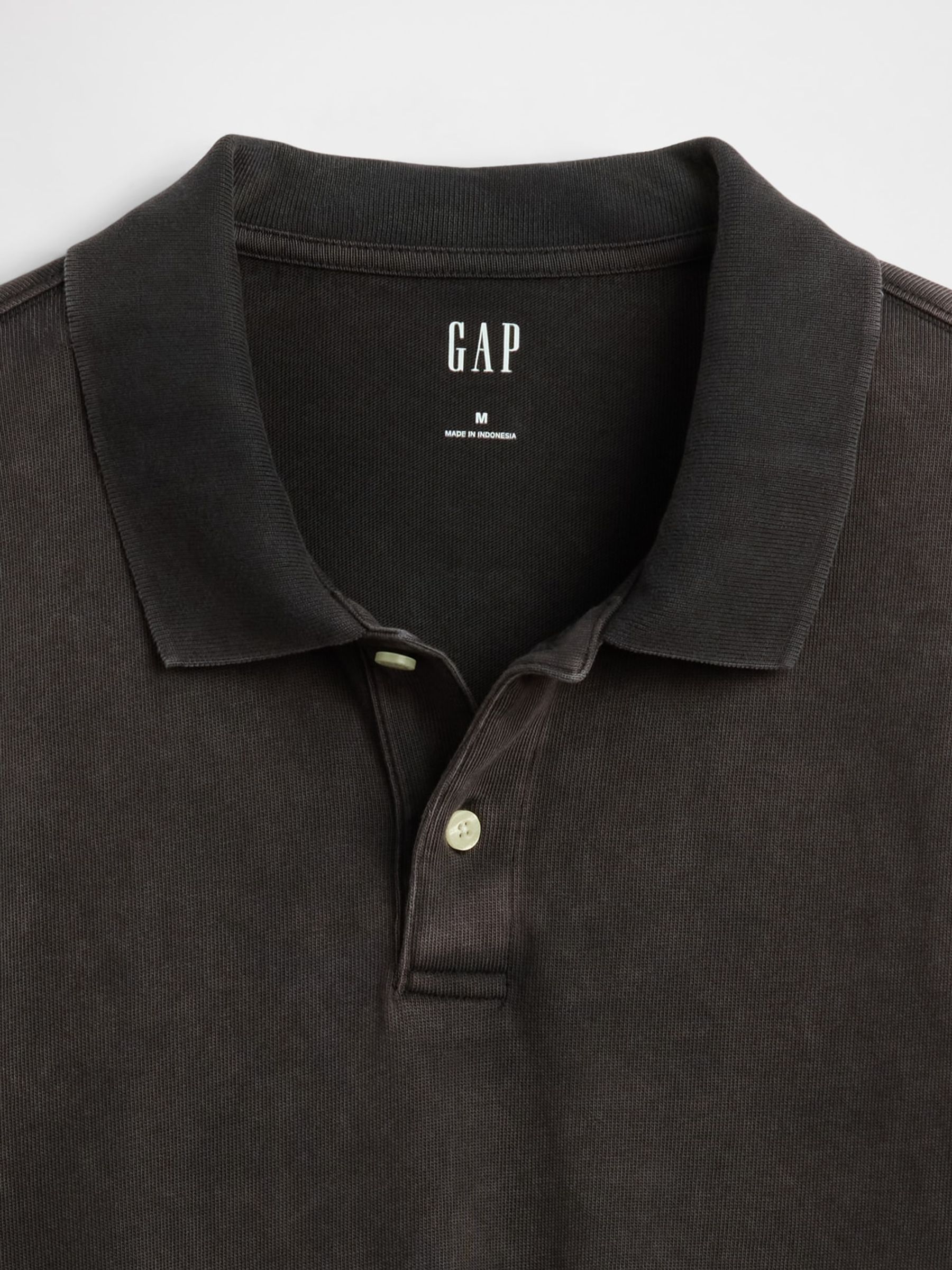 Black Heavyweight Jersey Polo Shirt - Image 4 of 4