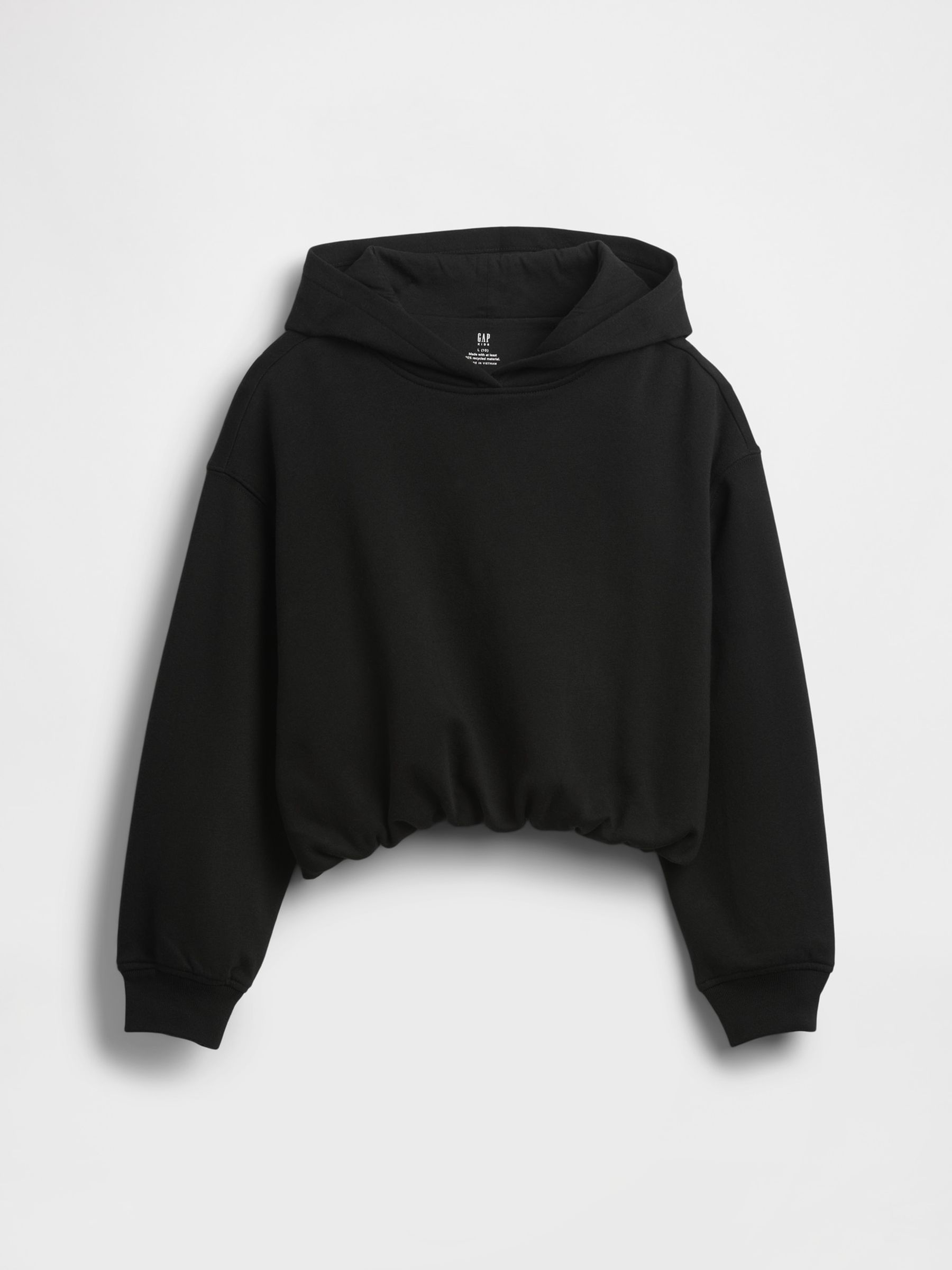 Black Oversized Vintage Soft Bubble Hoodie (4-13yrs) - Image 4 of 5