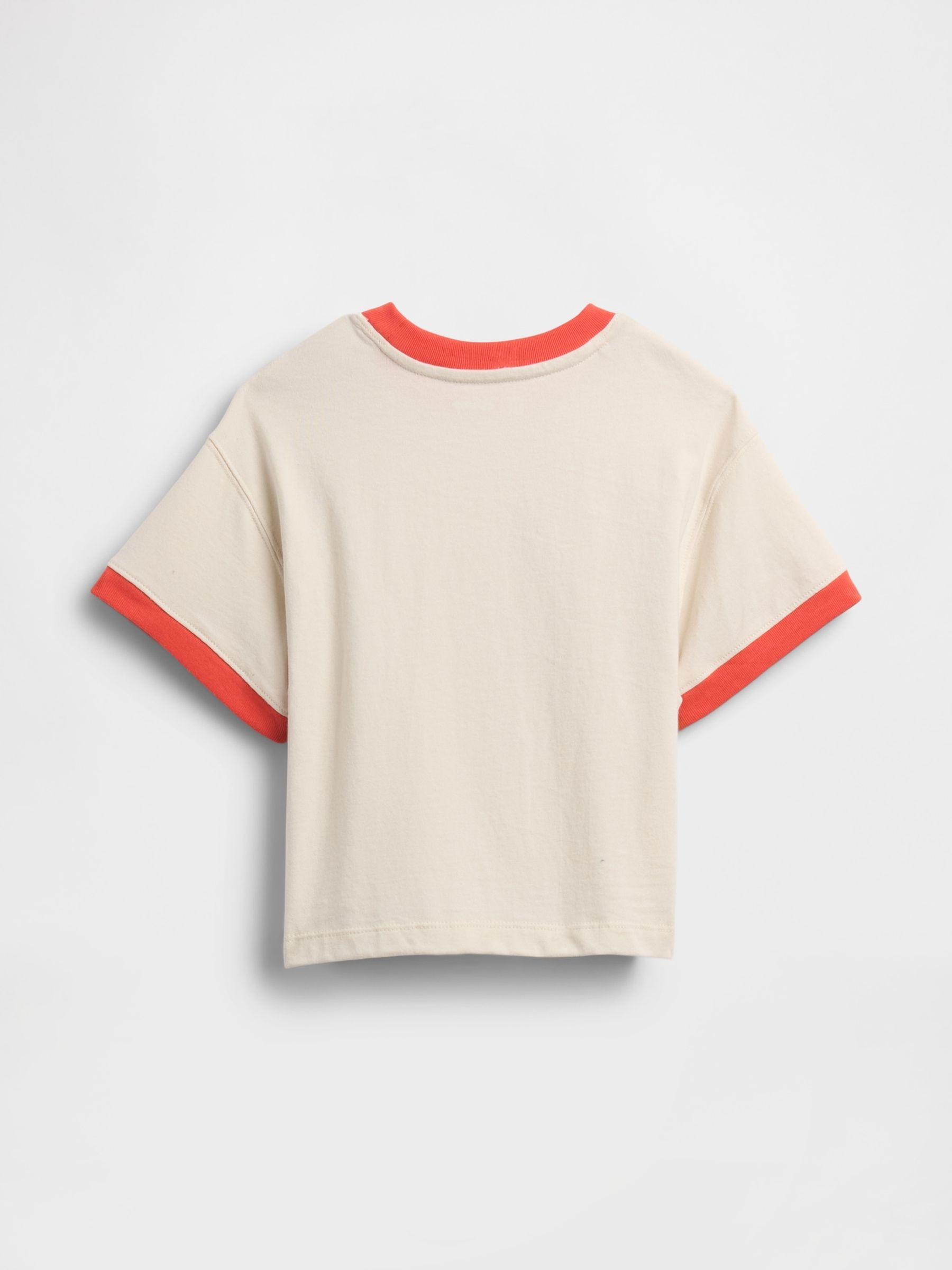 Cream/Red Disney Graphic Crew Neck T-Shirt - Image 2 of 2