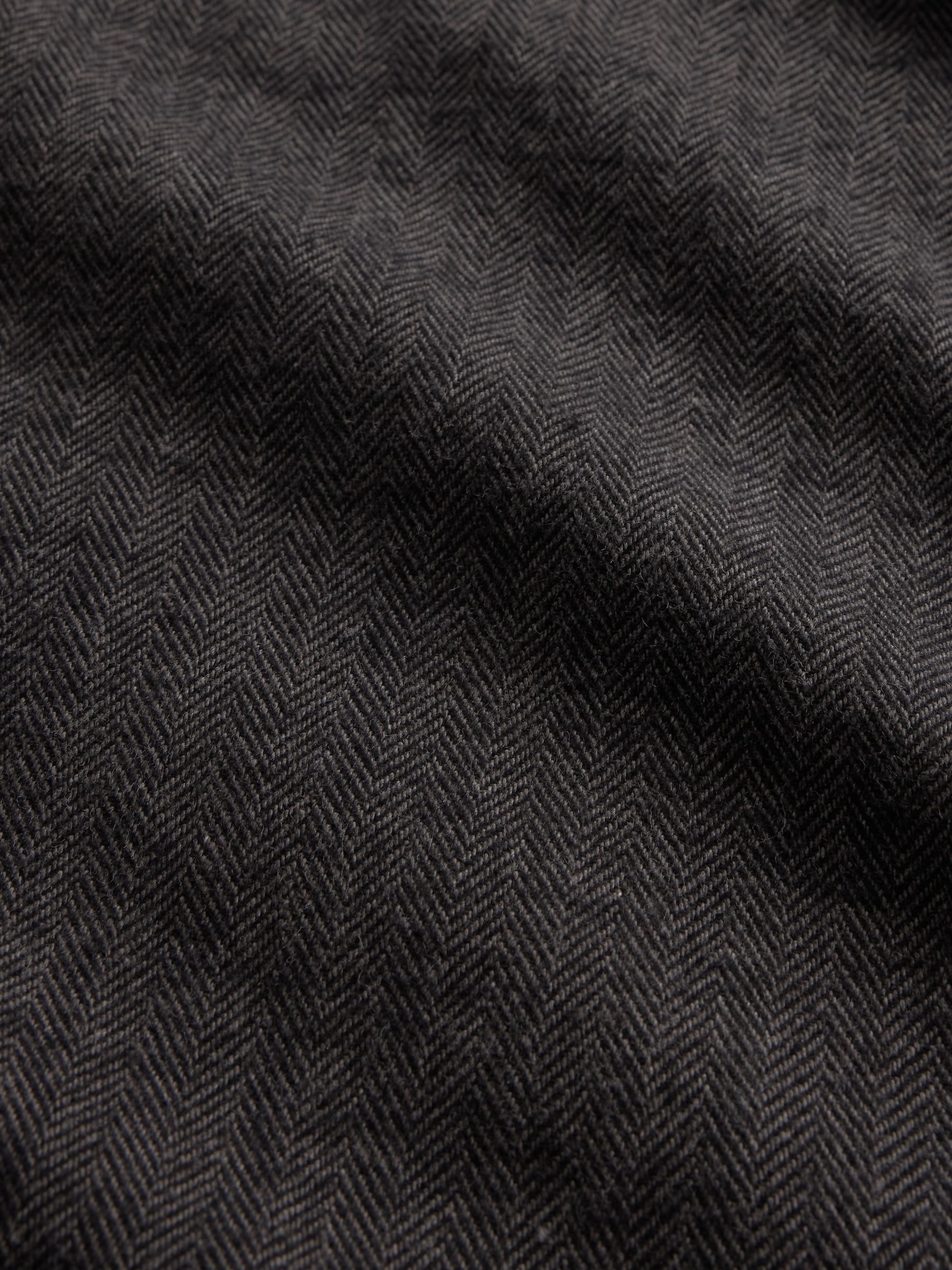 Grey Cotton Relaxed Flannel Shirt - Image 4 of 4