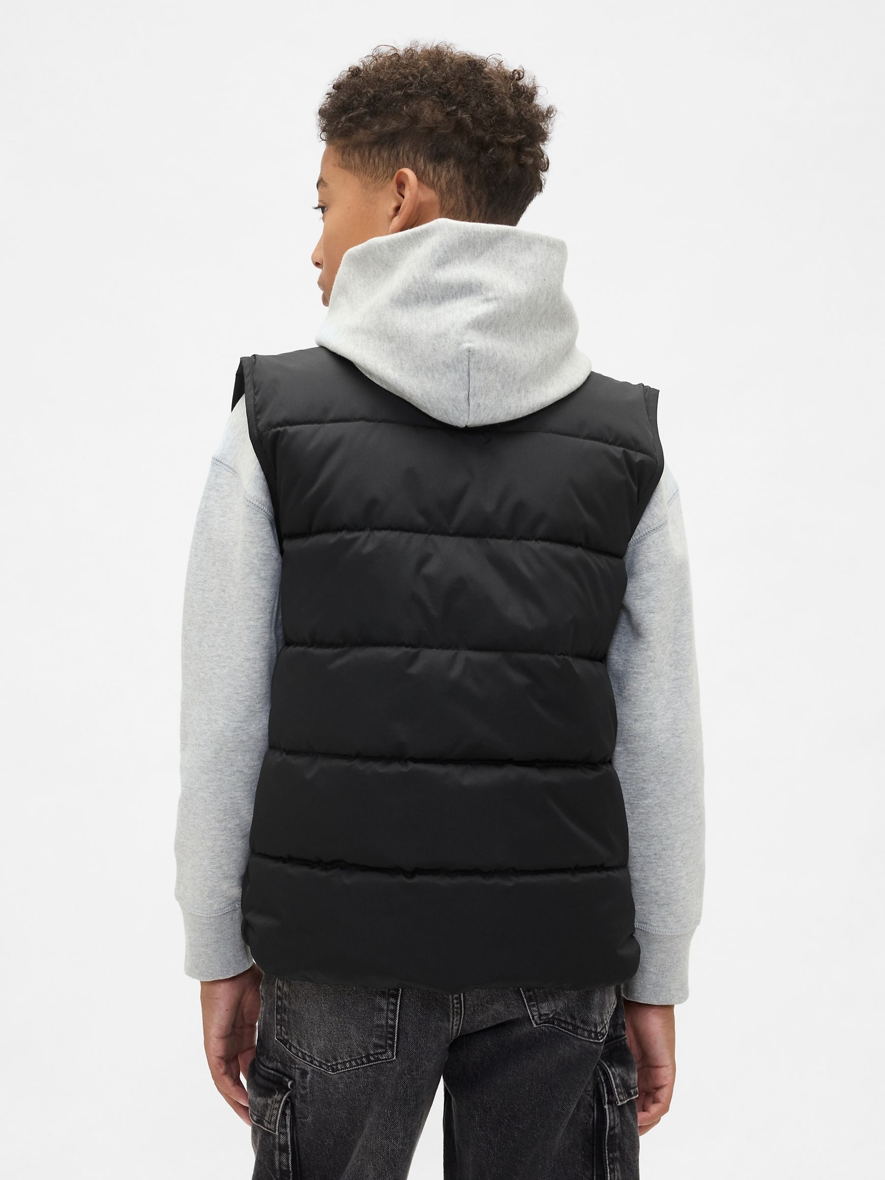 Black Relaxed ColdControl Puffer Vest (4-13yrs) - Image 2 of 5