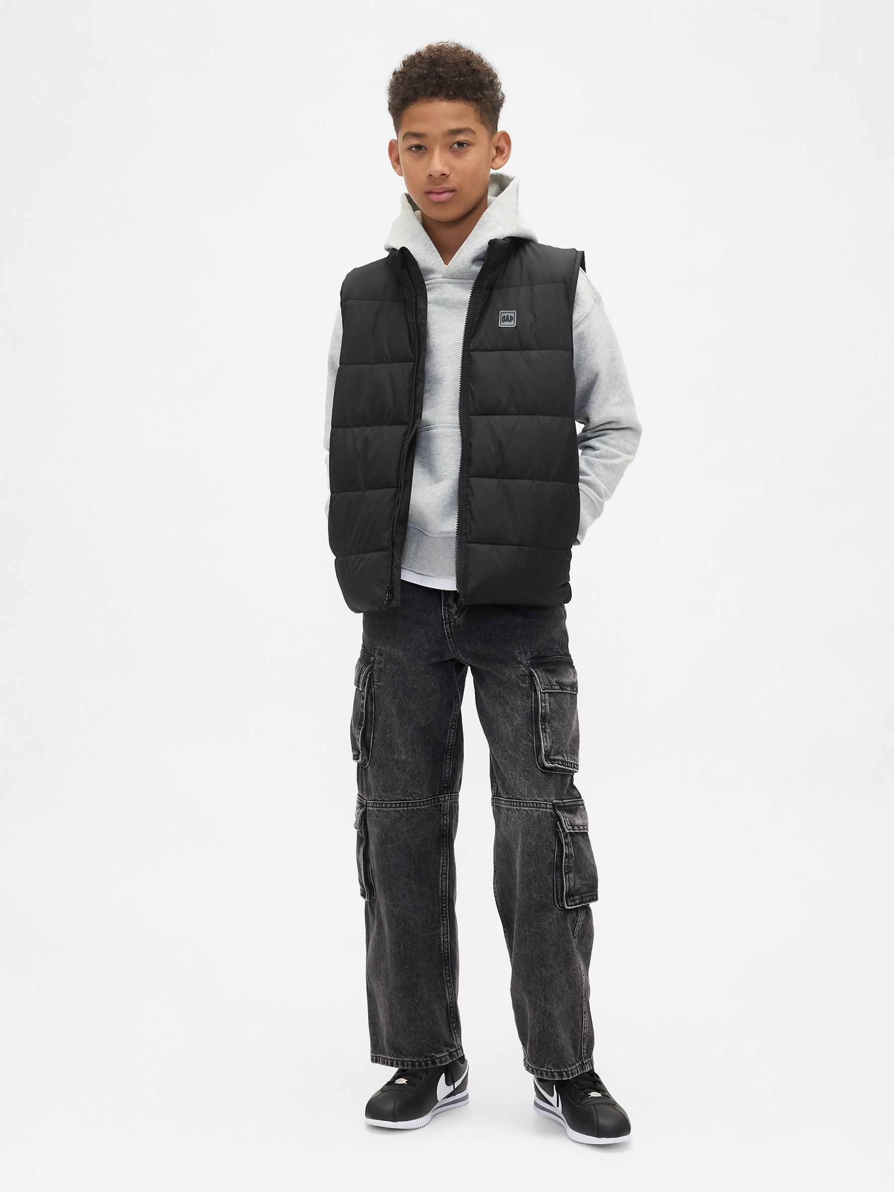 Black Relaxed ColdControl Puffer Vest (4-13yrs) - Image 3 of 5