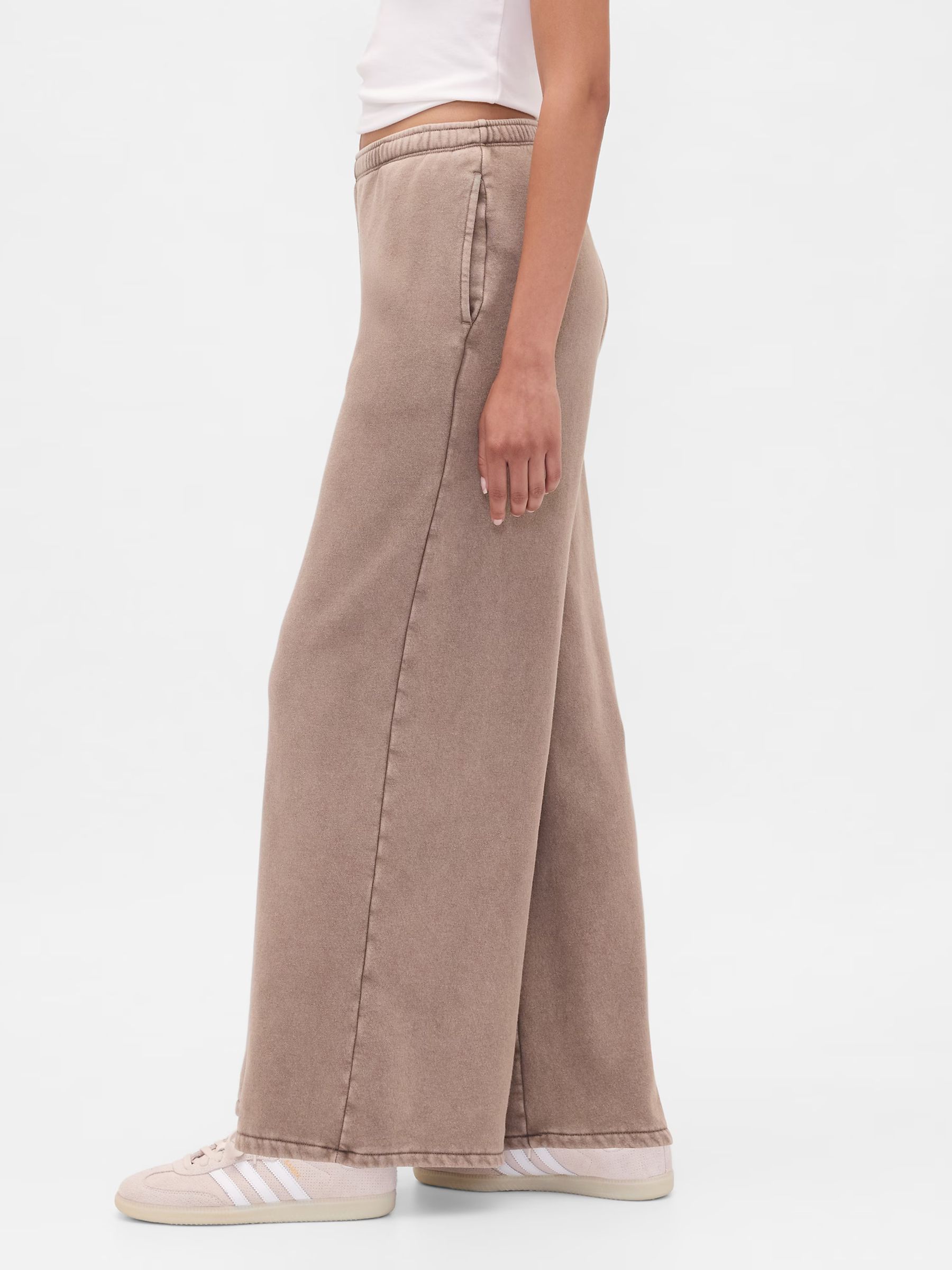 Brown Vintage Soft Baggy Wide Leg Joggers - Image 3 of 6