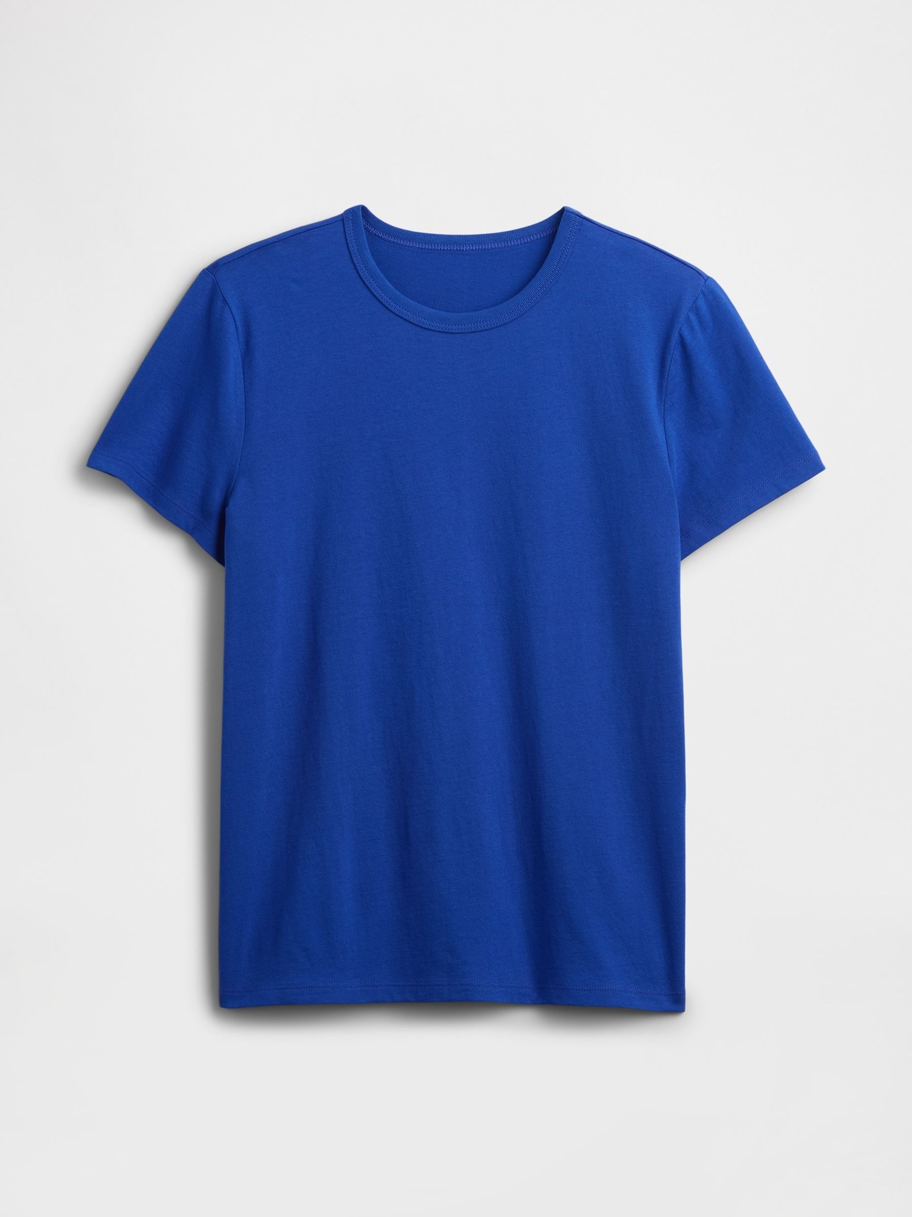 Blue Crew Neck Favourite Cotton Short Sleeve T-Shirt - Image 5 of 5 Blue Crew Neck Favourite Cotton Short Sleeve T-Shirt - Image 5 of 5