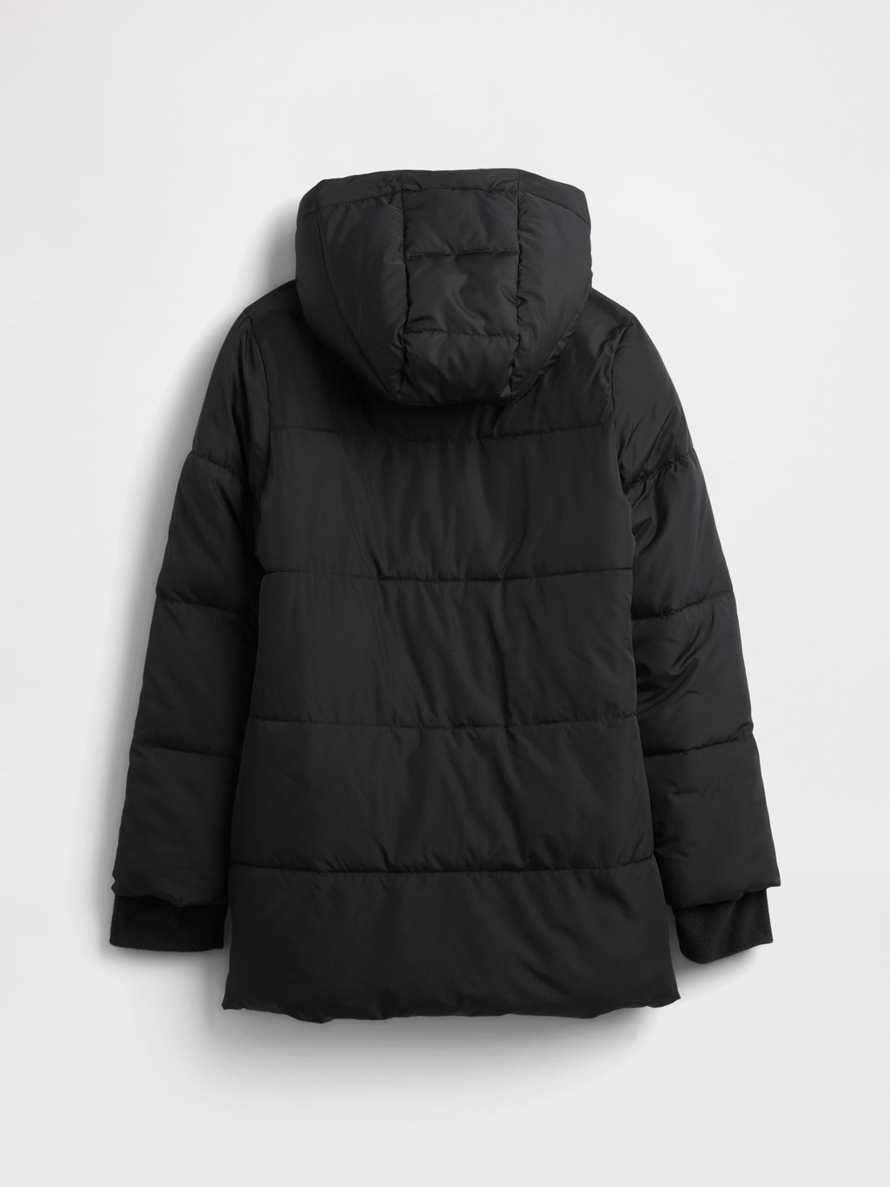 Black Longline Warmest Puffer Jacket (4-13yrs) - Image 2 of 3