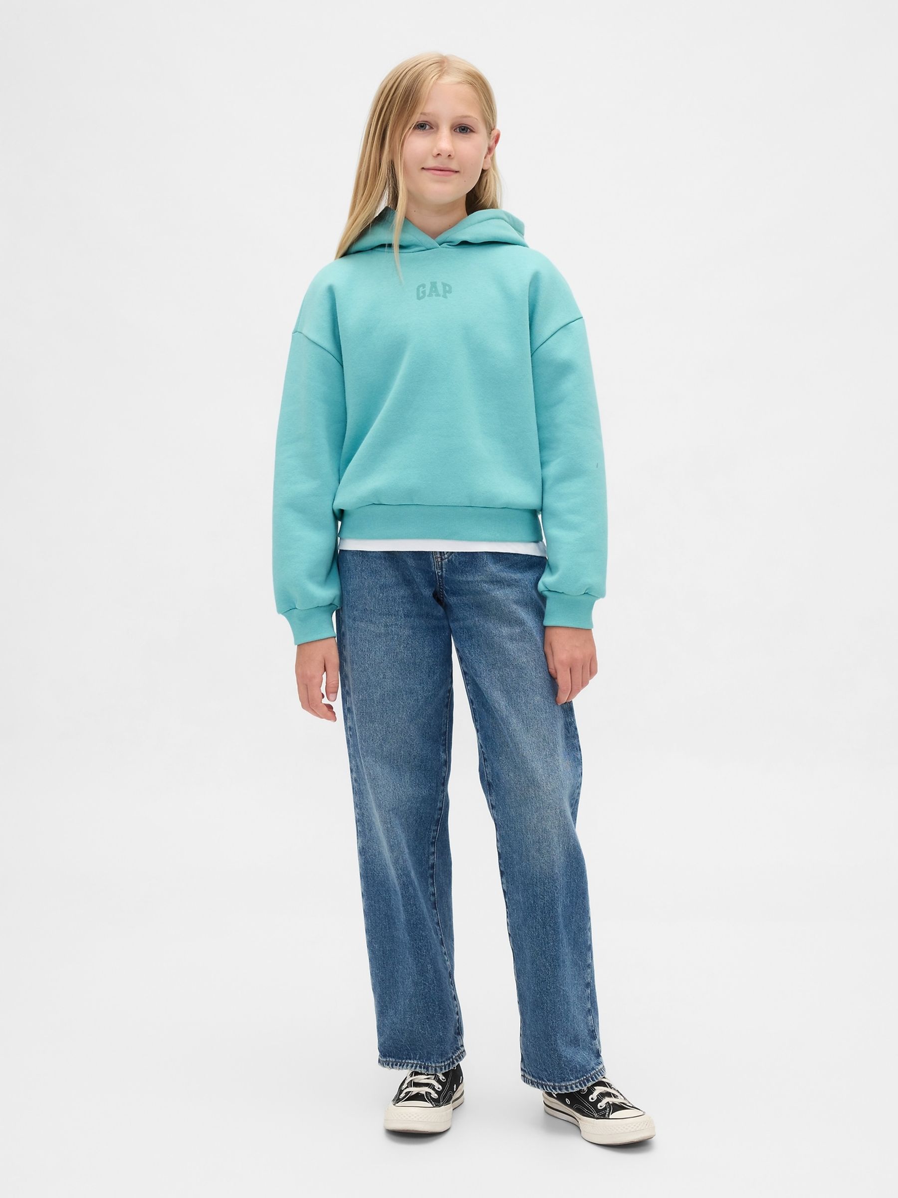Blue Vintage Soft Logo Hoodie (4-13yrs) - Image 3 of 4