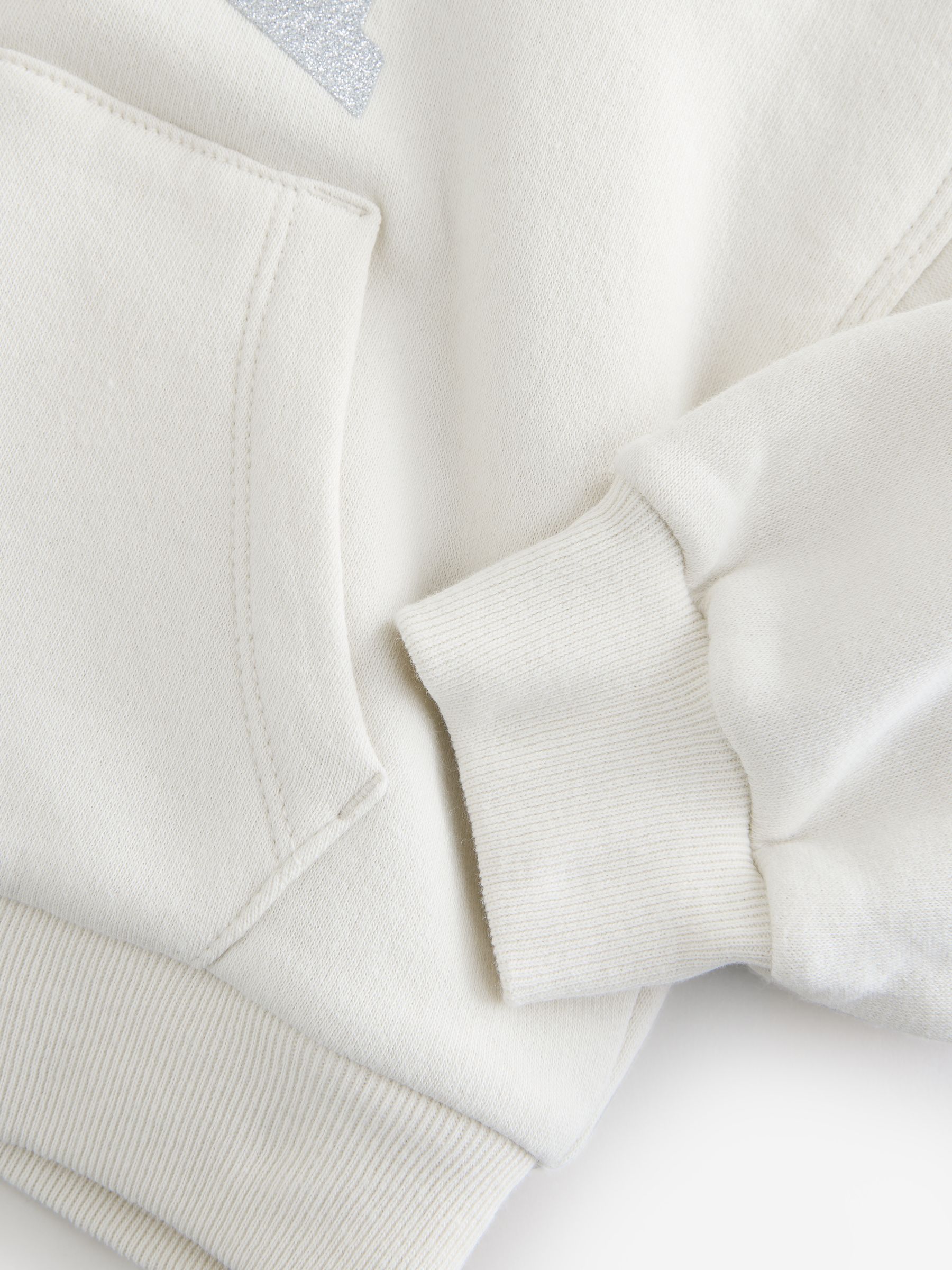Cream Logo Fluffy Sherpa Zip-Up Hoodie (4-13yrs) - Image 4 of 4 Cream Logo Fluffy Sherpa Zip-Up Hoodie (4-13yrs) - Image 4 of 4