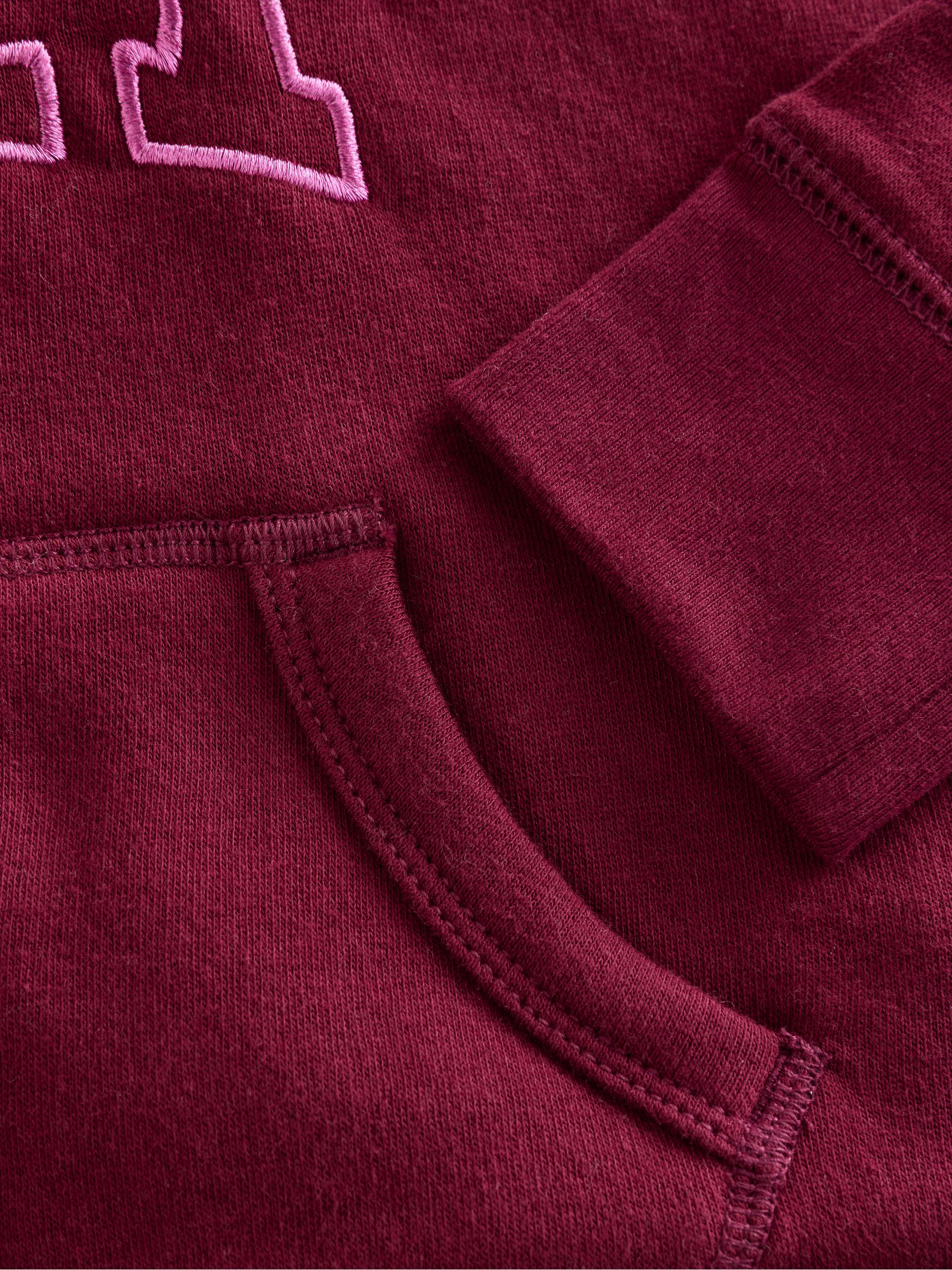 Red Logo Sherpa Zip Hoodie (4-13yrs) - Image 4 of 5