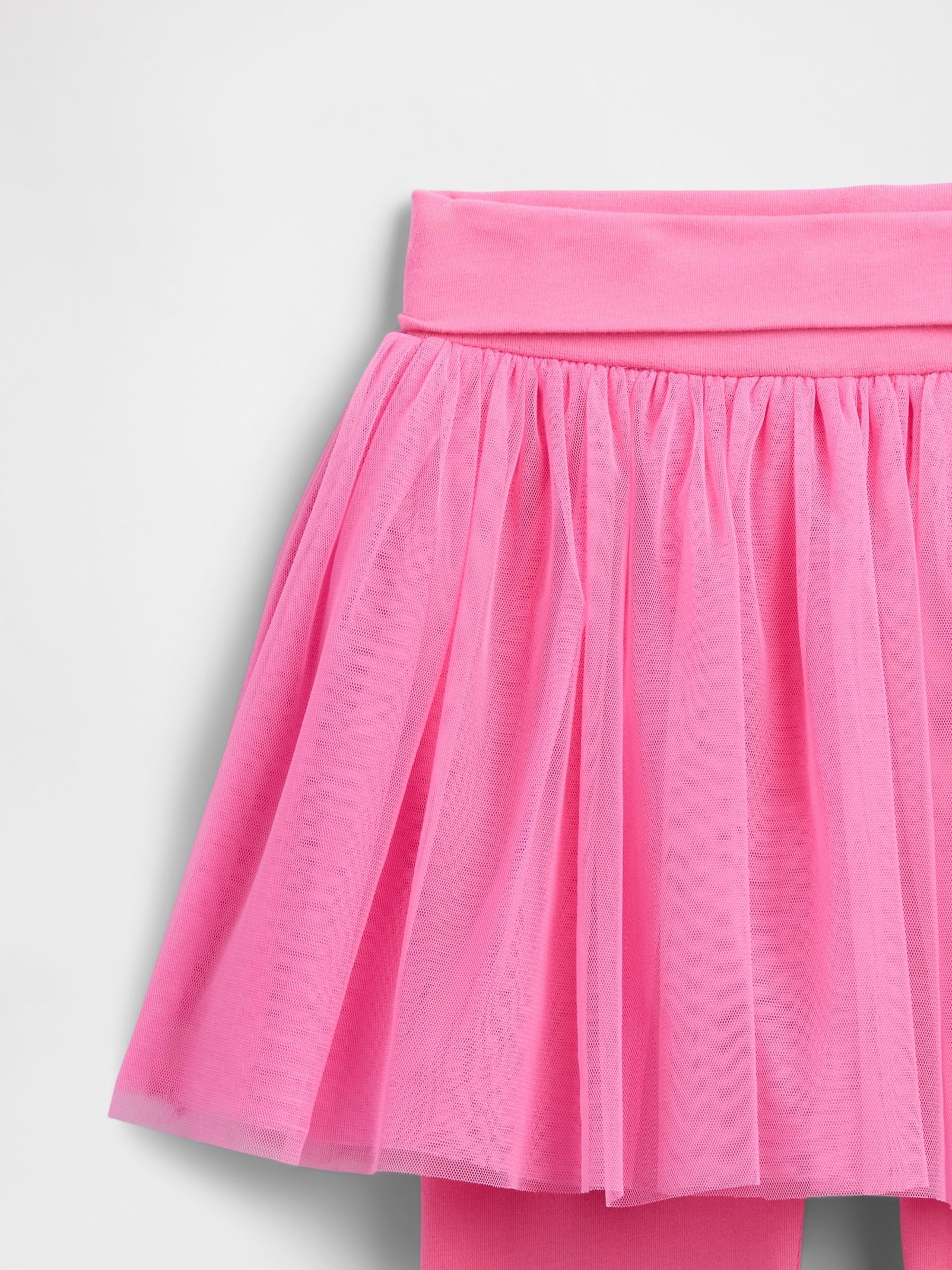 Pink Tulle Skirt Leggings (6mths-5yrs) - Image 3 of 3 Pink Tulle Skirt Leggings (6mths-5yrs) - Image 3 of 3