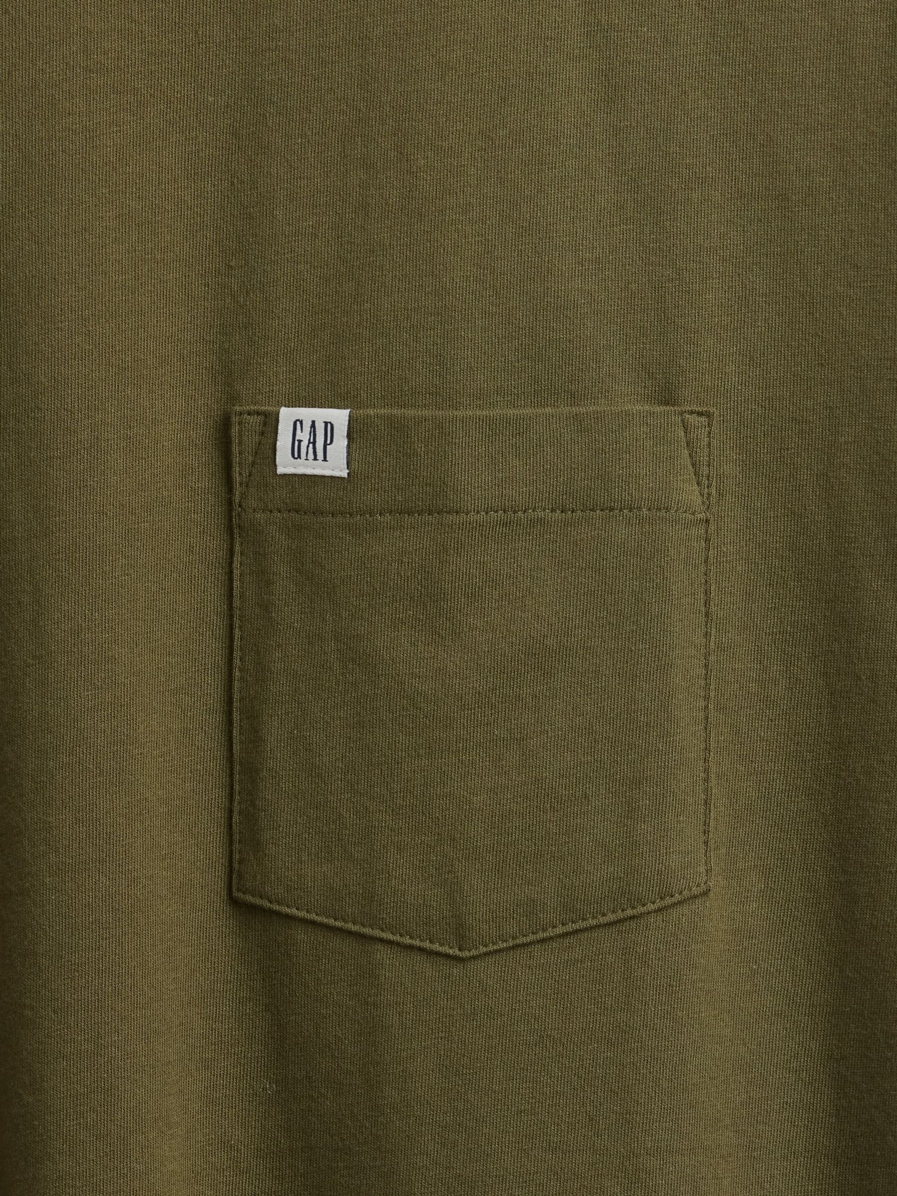 Green Pocket Crew Neck Short Sleeve T-Shirt - Image 4 of 4 Green Pocket Crew Neck Short Sleeve T-Shirt - Image 4 of 4