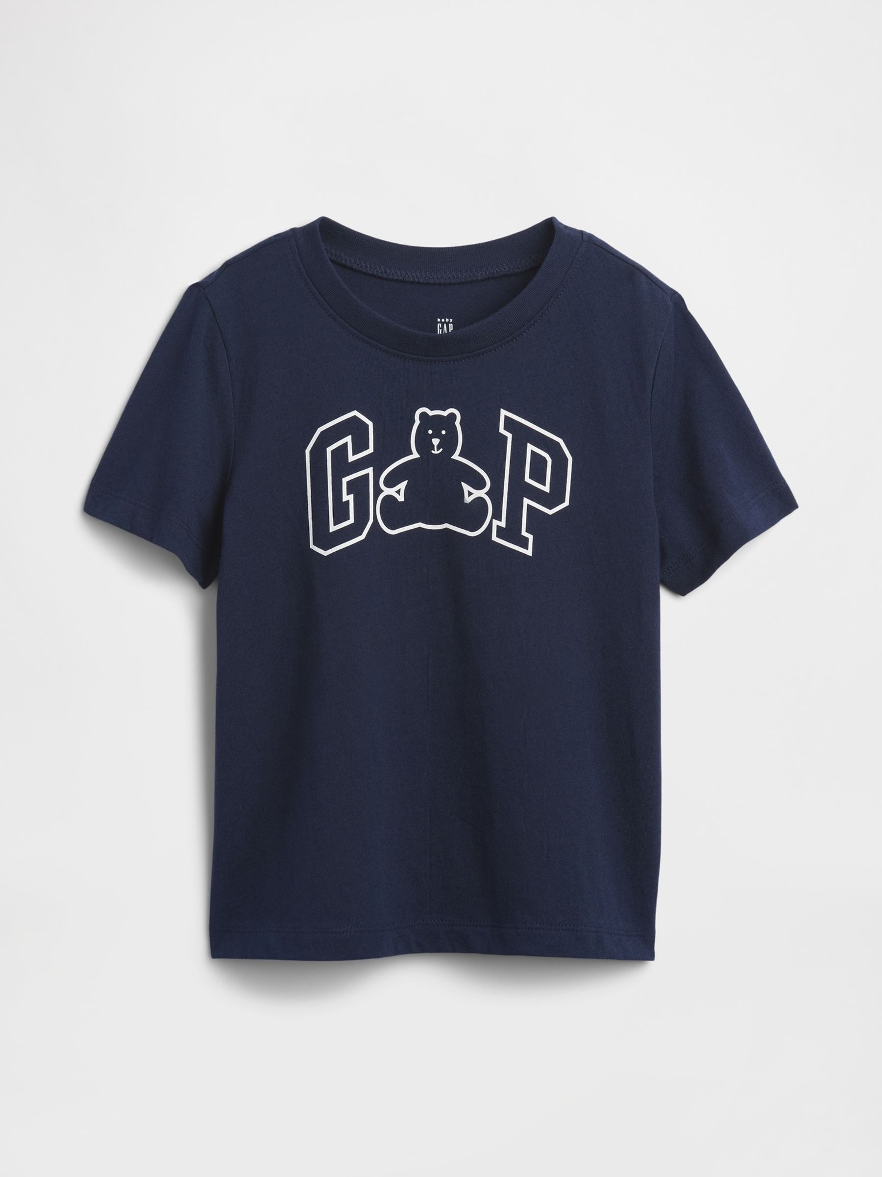 Navy Logo Crew Neck Short Sleeve T-Shirt (6mths-5yrs) - Image 1 of 3