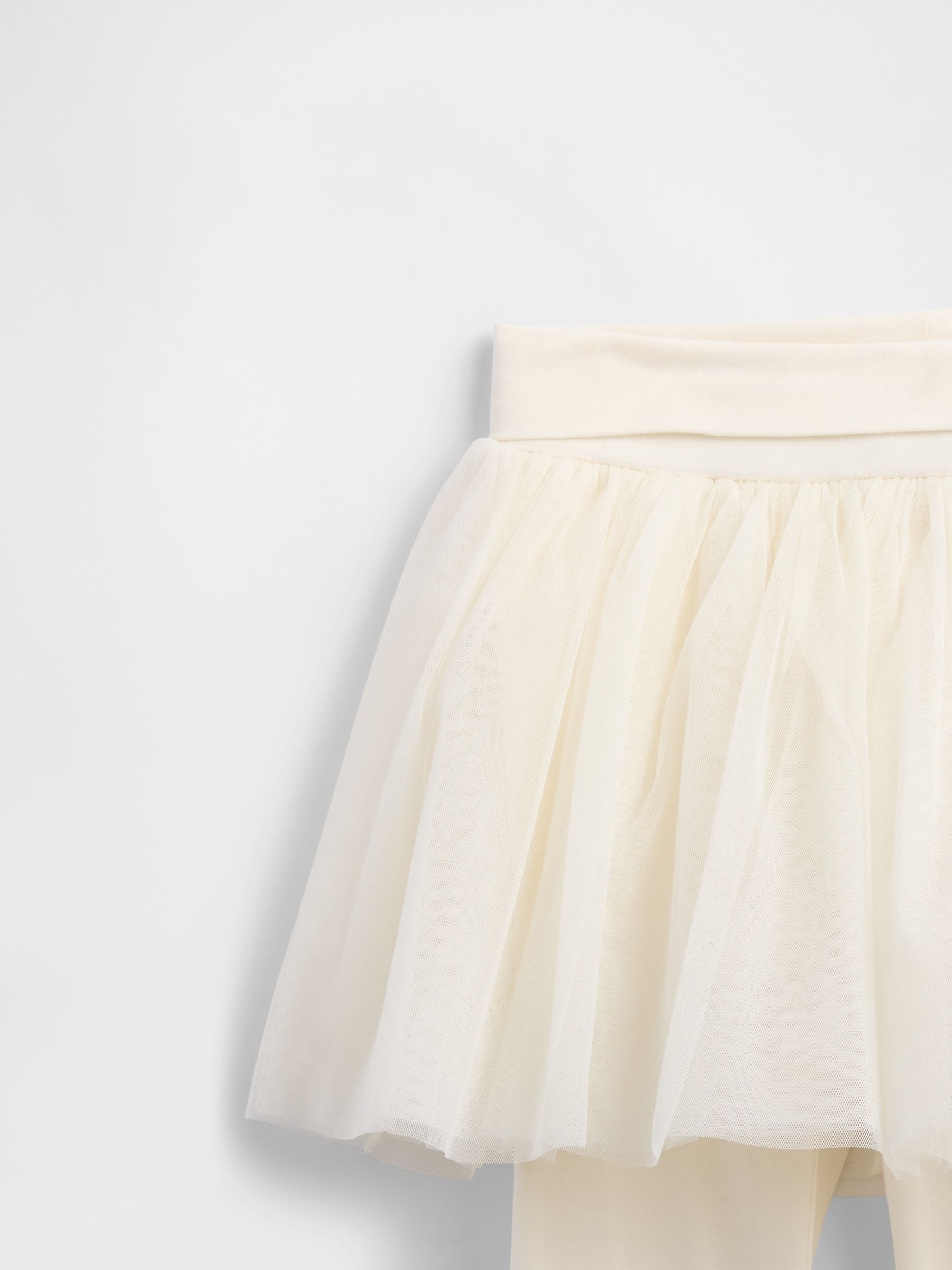 White Tulle Skirt Leggings (6mths-5yrs) - Image 3 of 3 White Tulle Skirt Leggings (6mths-5yrs) - Image 3 of 3