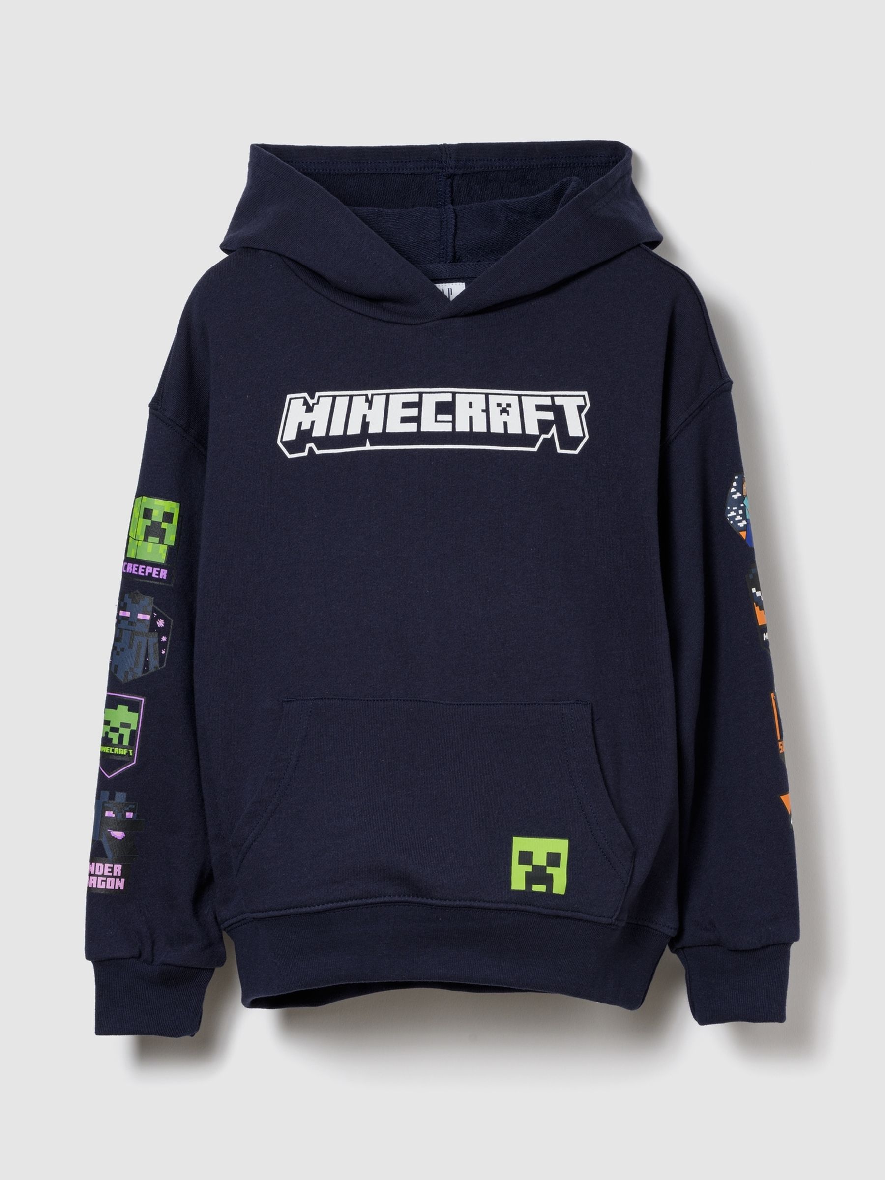 Navy Blue Minecraft Relaxed Hoodie (4-13yrs) - Image 2 of 4