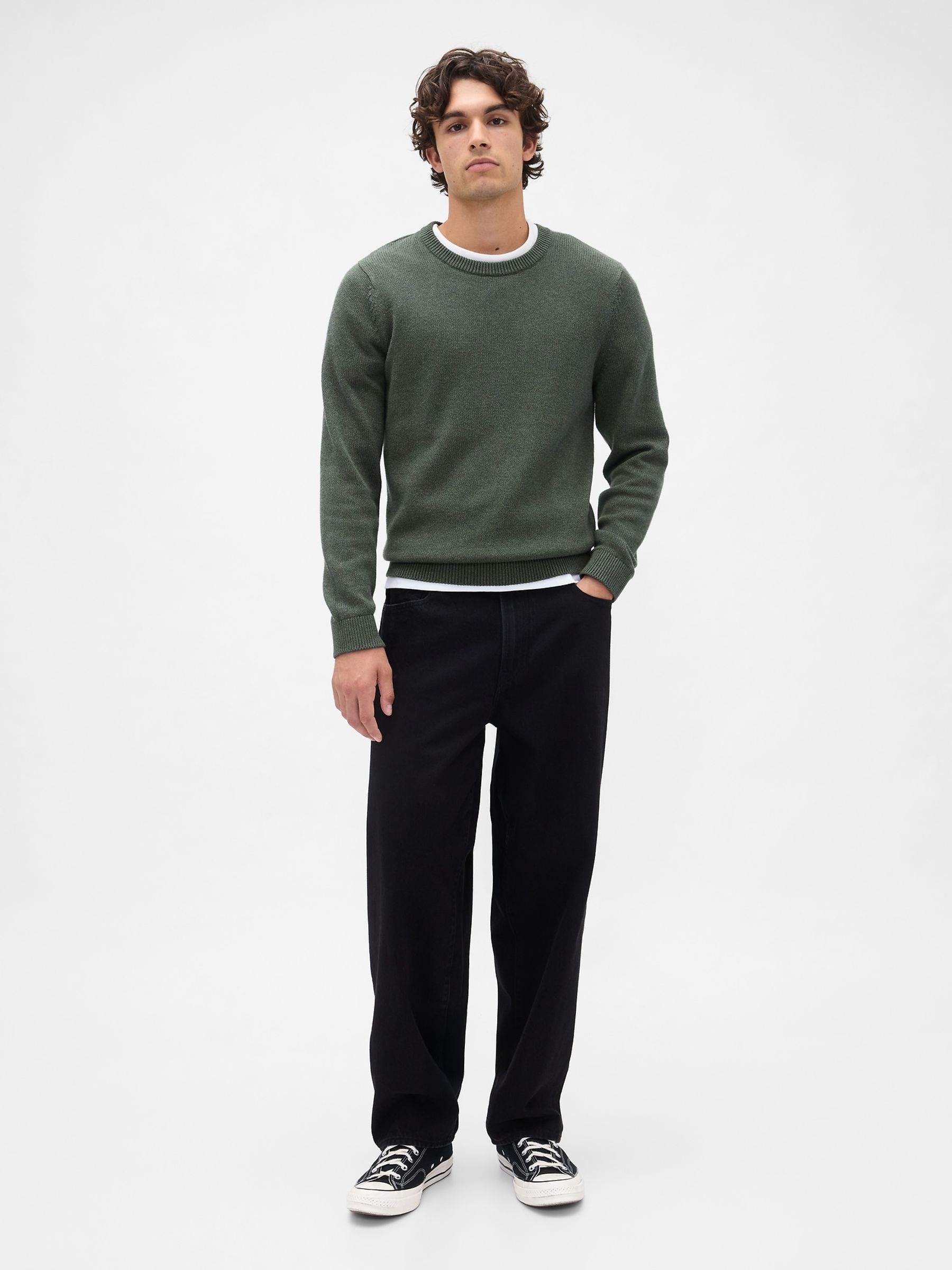 Green Haze Classic Crew Neck Jumper - Image 3 of 4