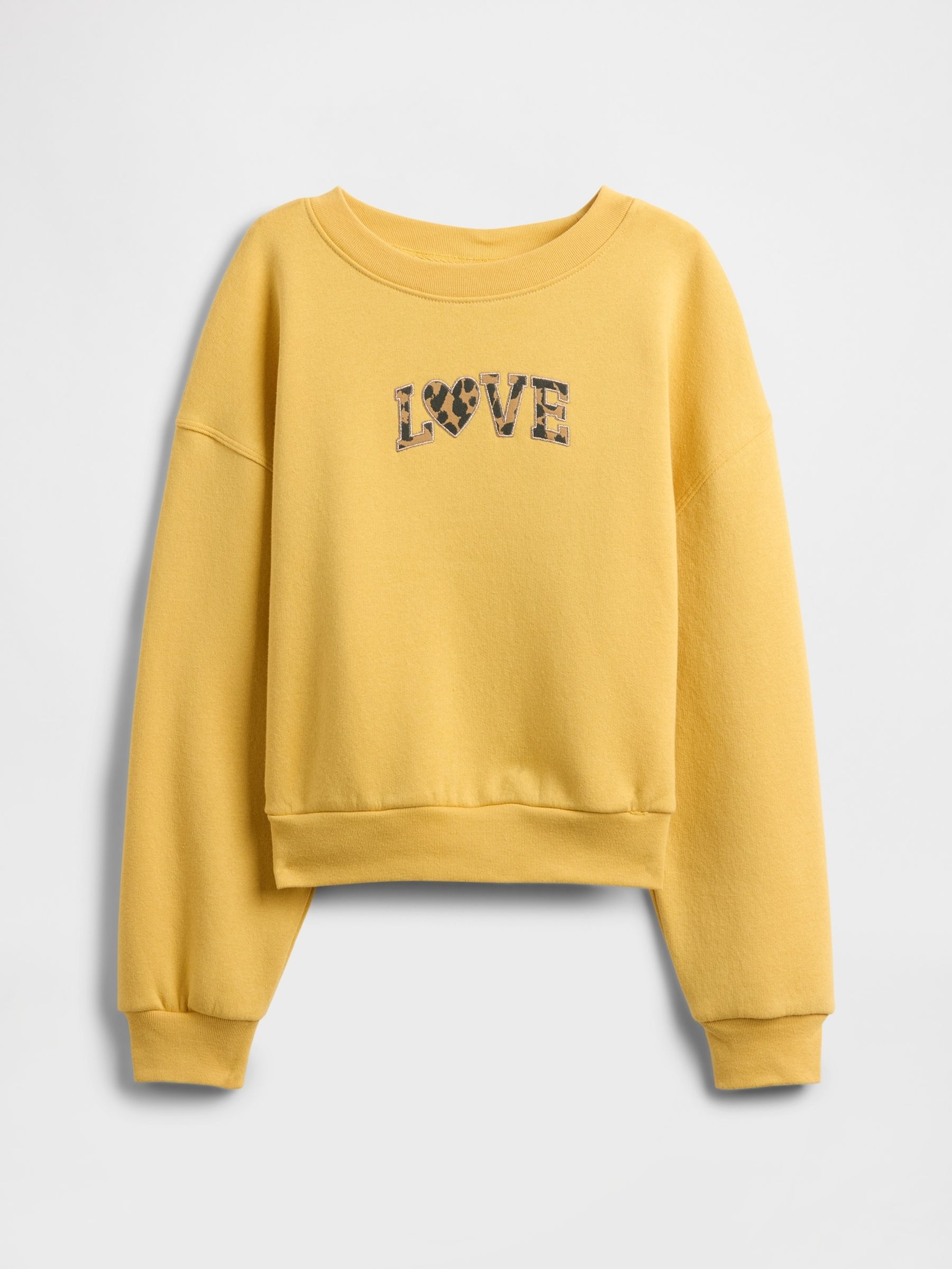 Yellow Sweatshirt Oversized Crew Neck Sweatshirt (4-13yrs) - Image 1 of 3