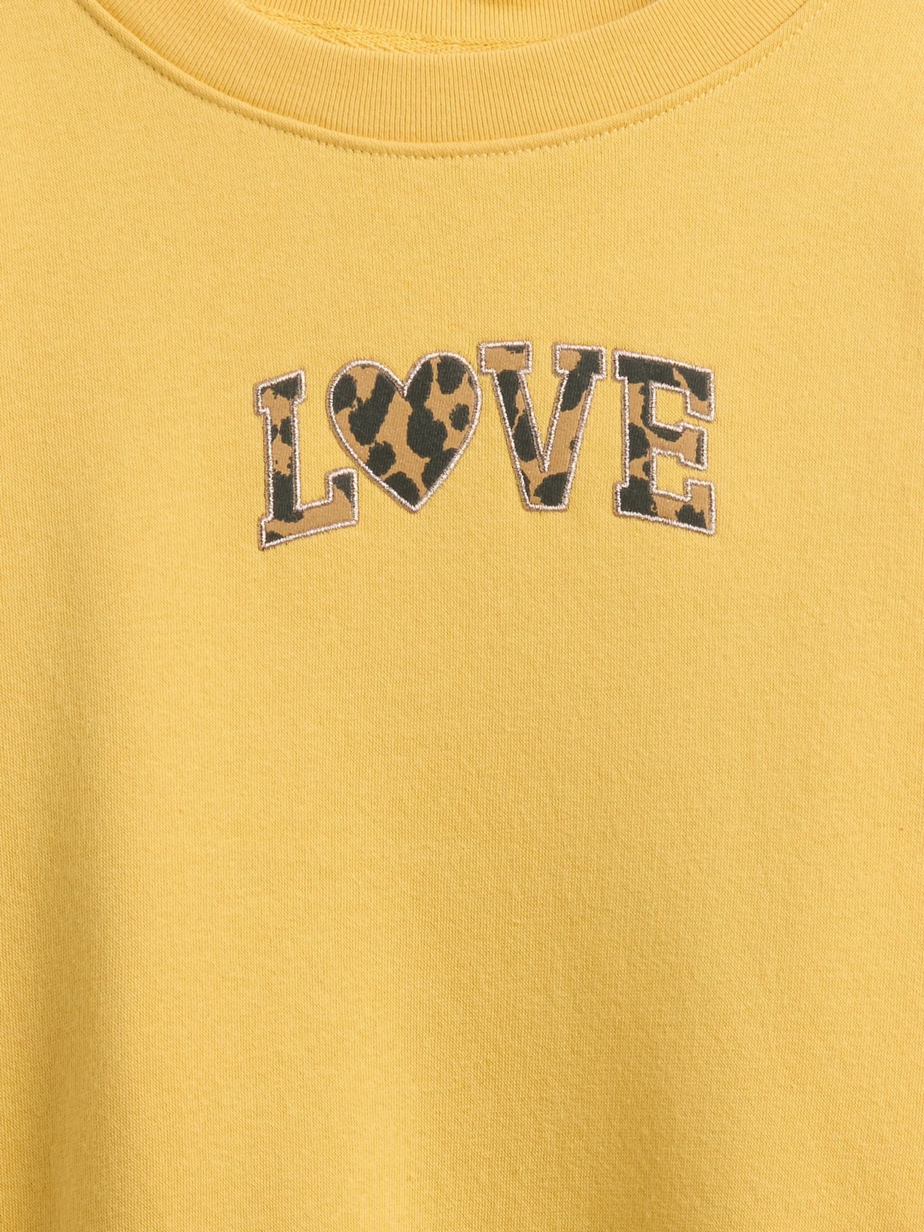 Yellow Sweatshirt Oversized Crew Neck Sweatshirt (4-13yrs) - Image 3 of 3