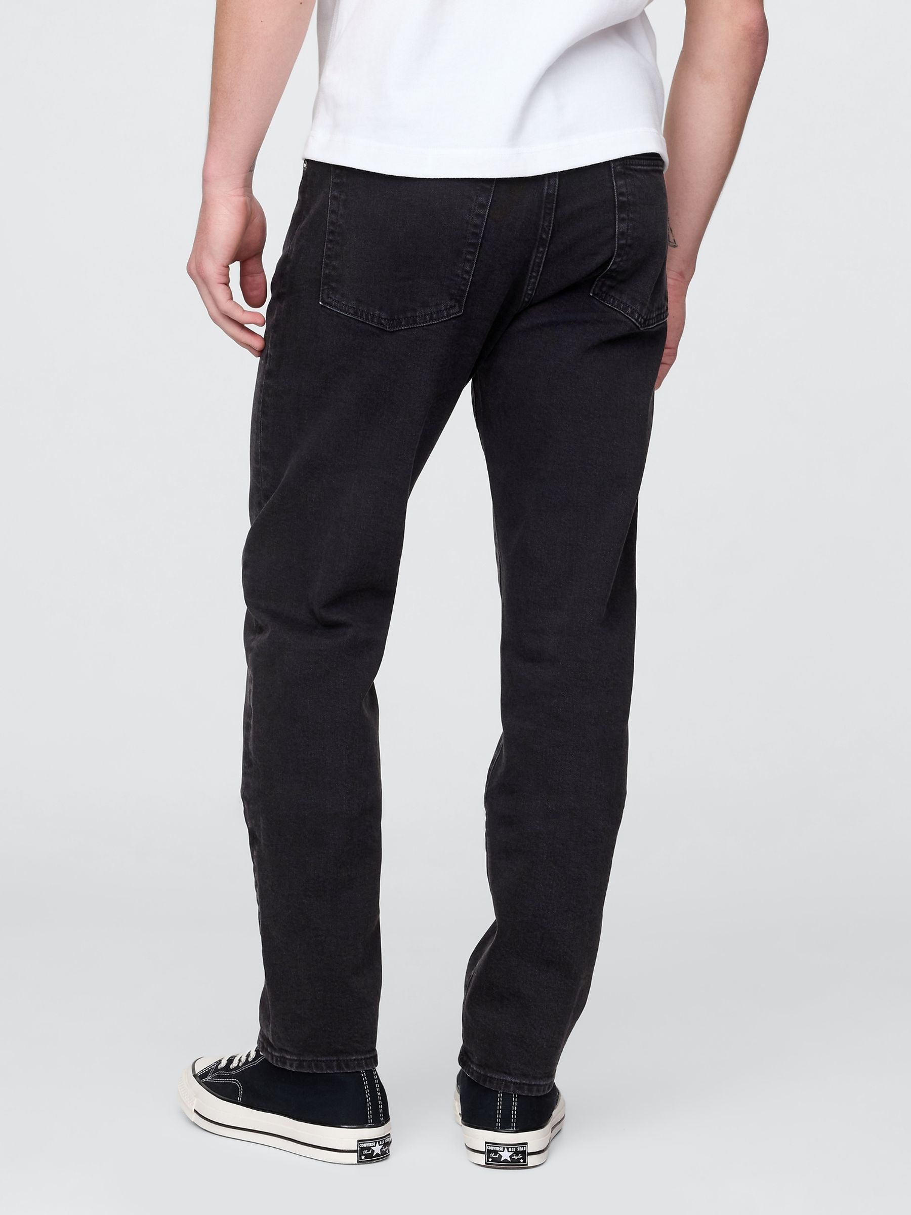 Black Straight Jeans - Image 2 of 4