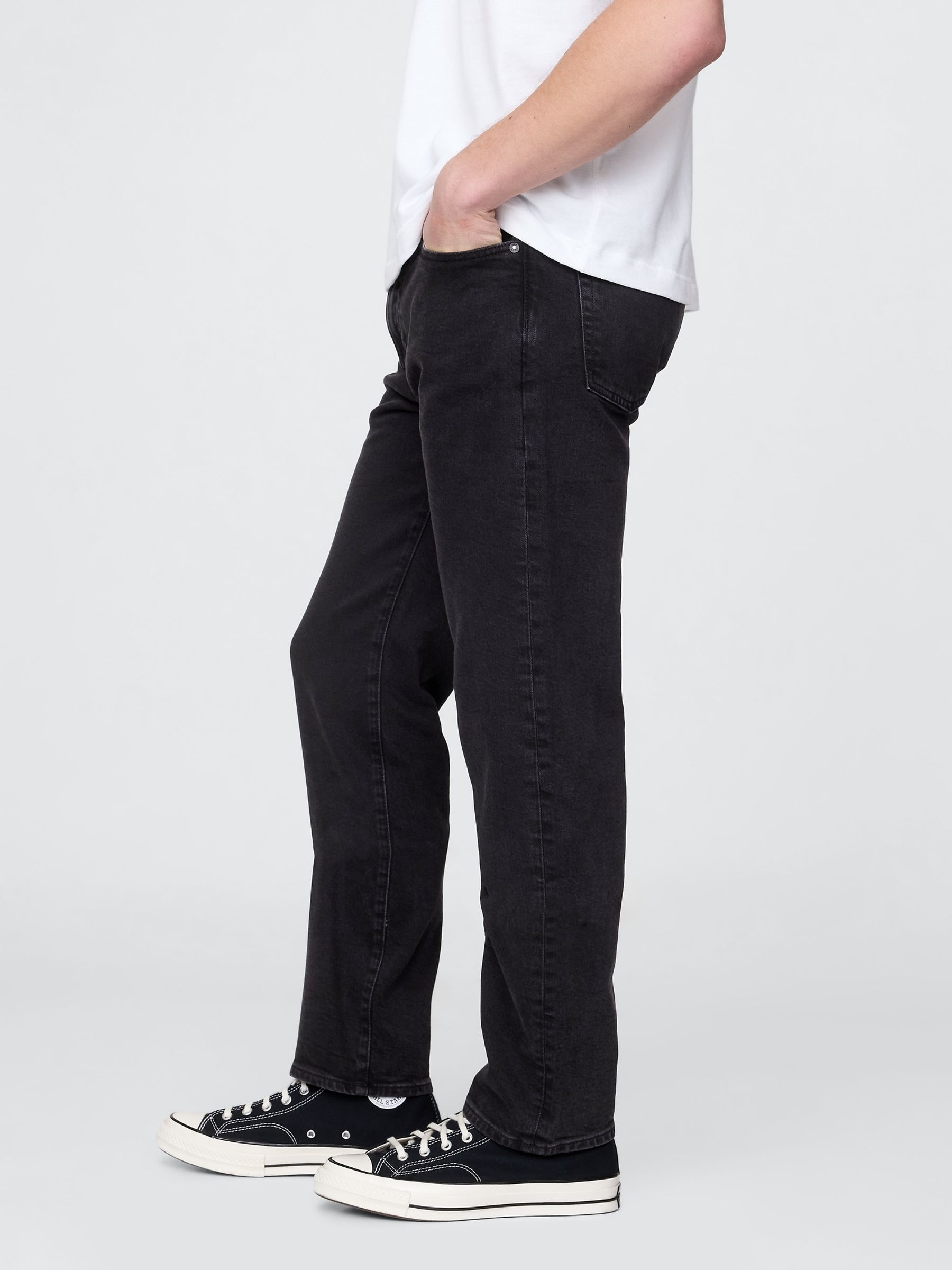 Black Straight Jeans - Image 3 of 4