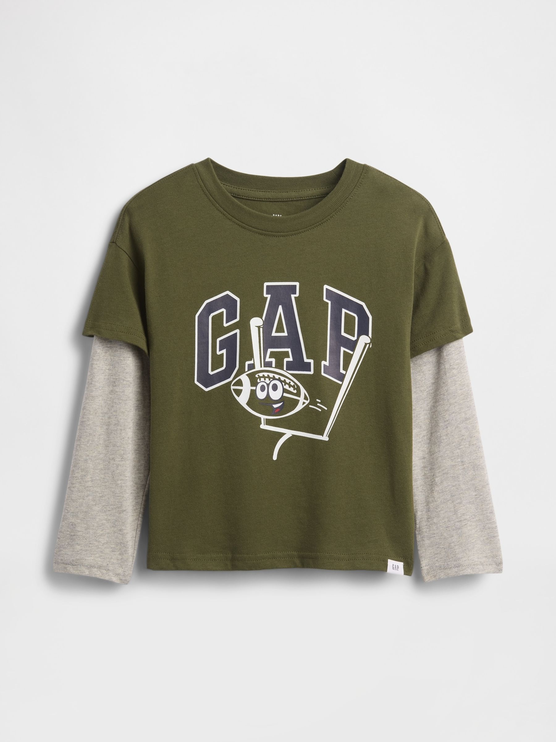 Green/Grey Graphic Crew Neck Short Sleeve T-Shirt (6mths-5yrs) - Image 1 of 3