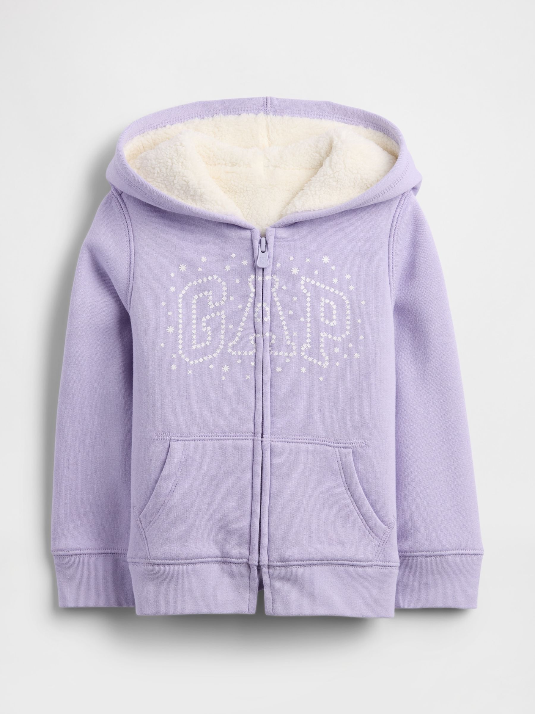 Purple Logo Sherpa Lined Hoodie (6mths-5yrs) - Image 1 of 3