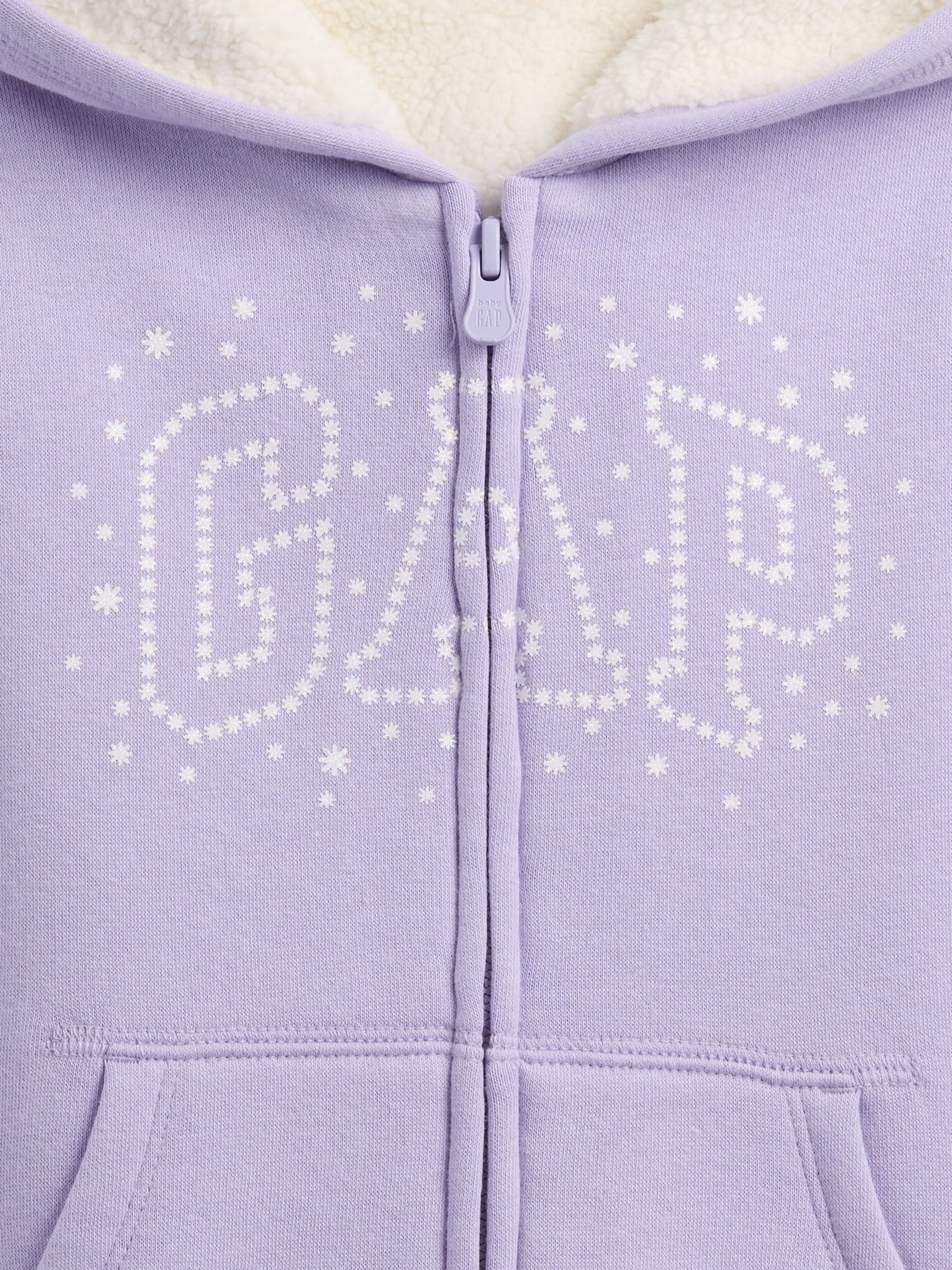 Purple Logo Sherpa Lined Hoodie (6mths-5yrs) - Image 3 of 3