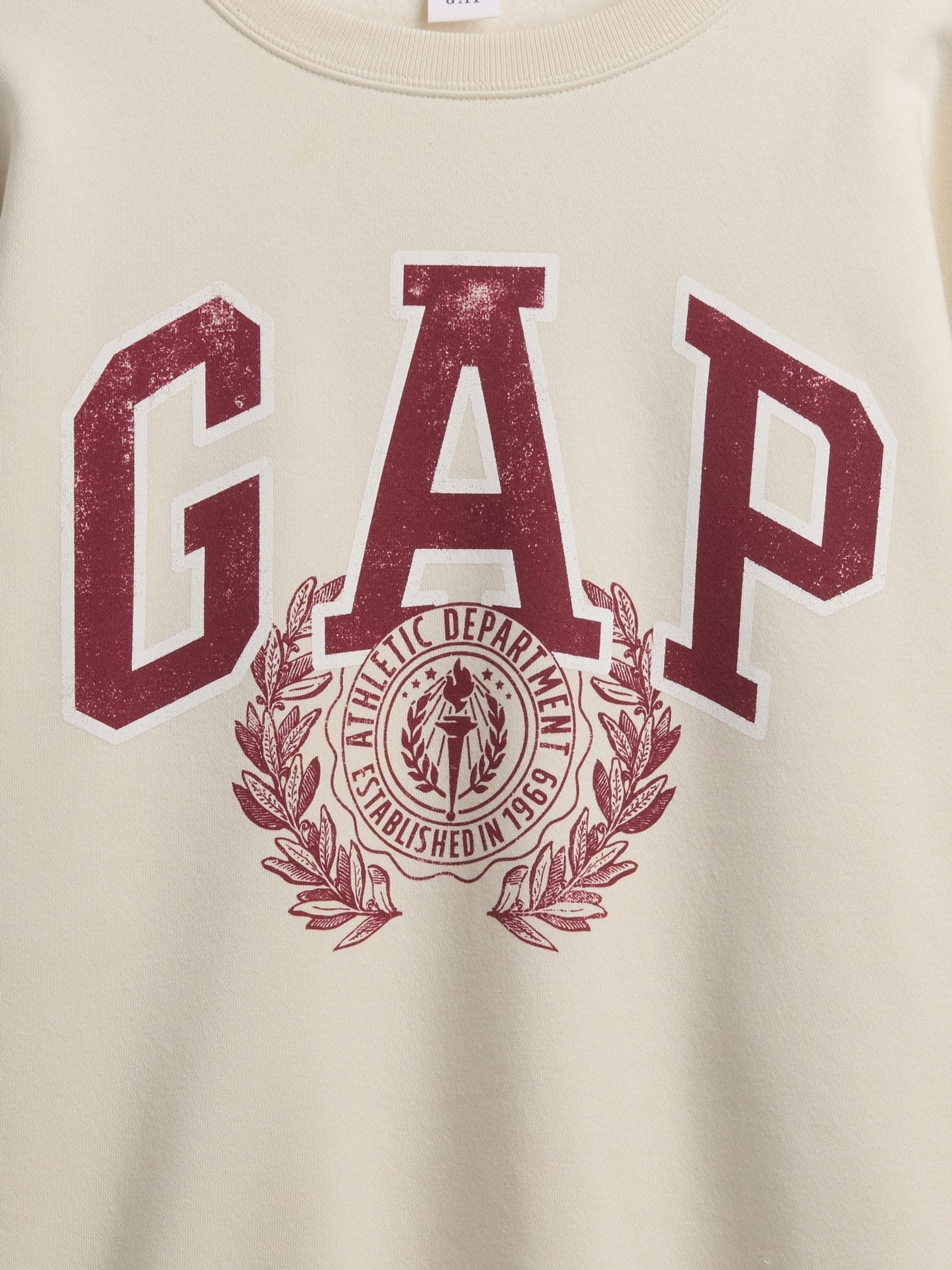 Cream Oversized Graphic Sweatshirt - Image 4 of 4