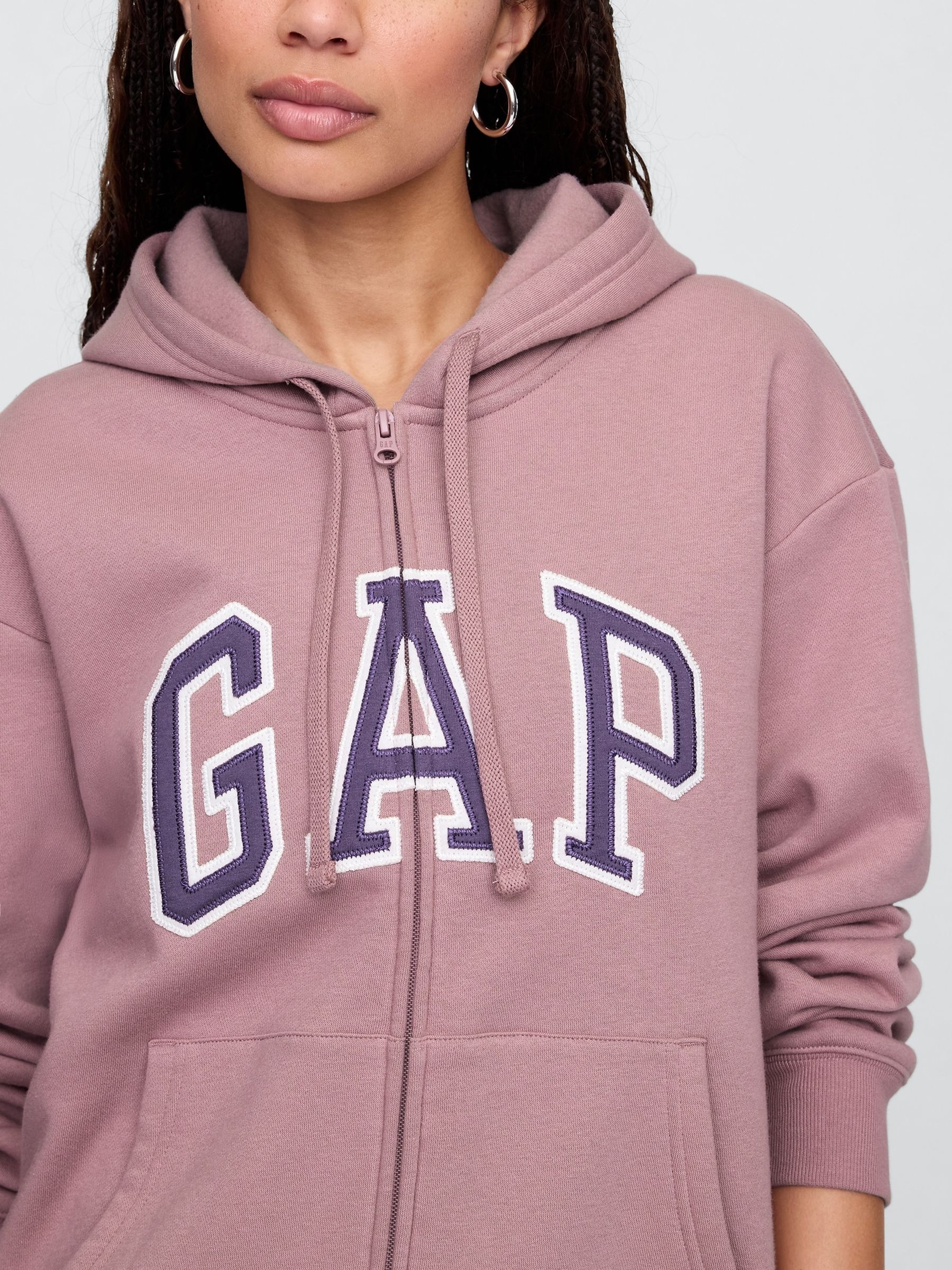 Purple Heritage Zip-Up Hoodie - Image 4 of 5