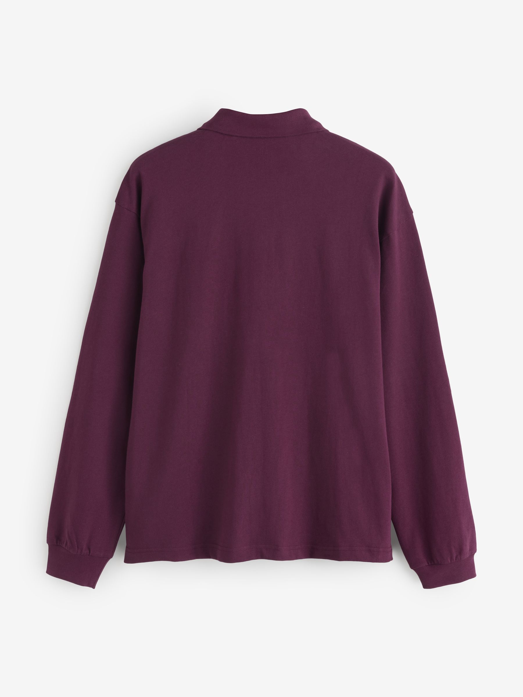 Burgundy Red Heavyweight Jersey Polo Shirt - Image 2 of 4