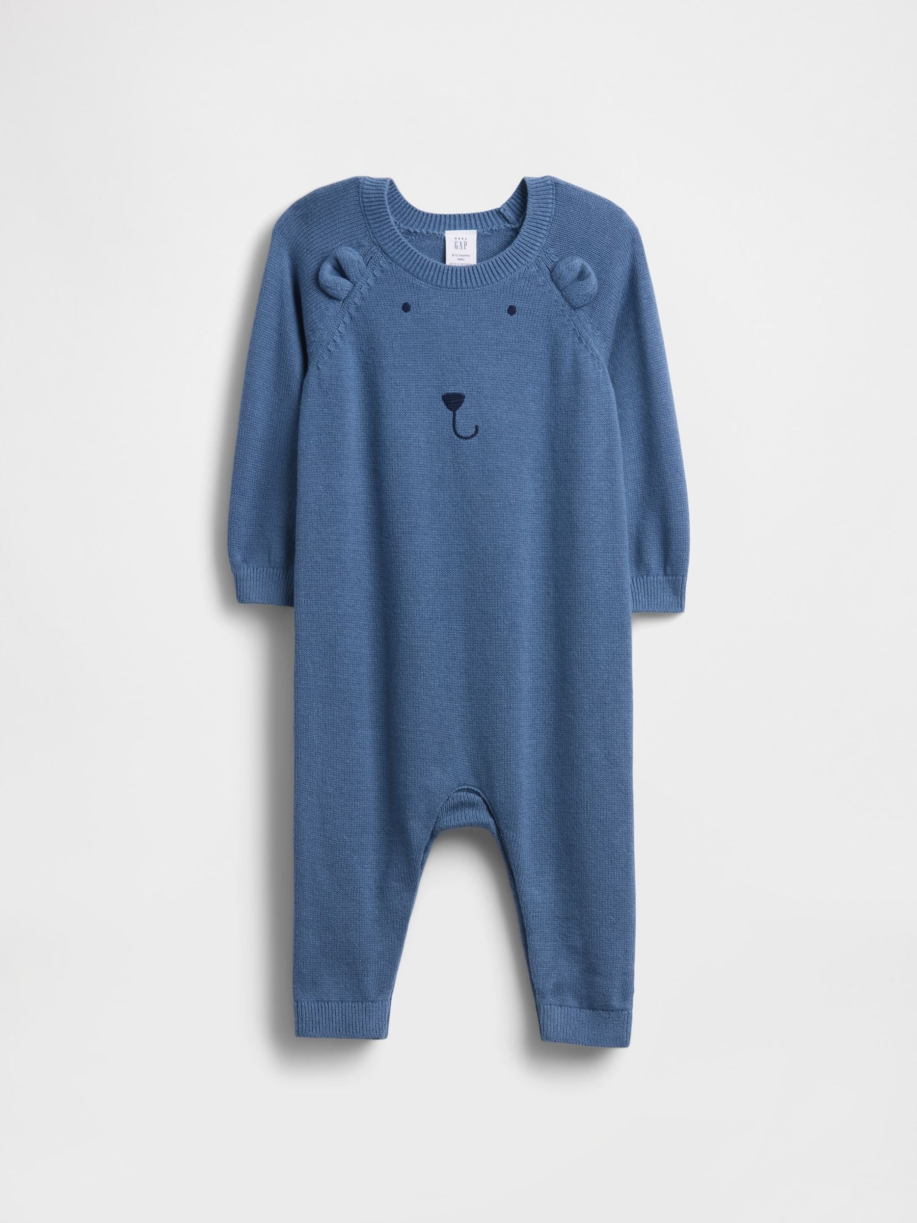 Blue Bear Sweatshirt One-Piece (0-24mths) - Image 1 of 3