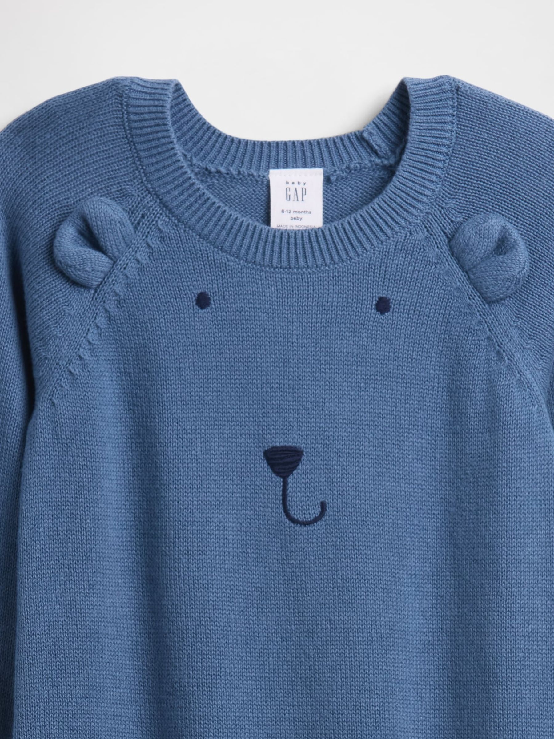 Blue Bear Sweatshirt One-Piece (0-24mths) - Image 3 of 3