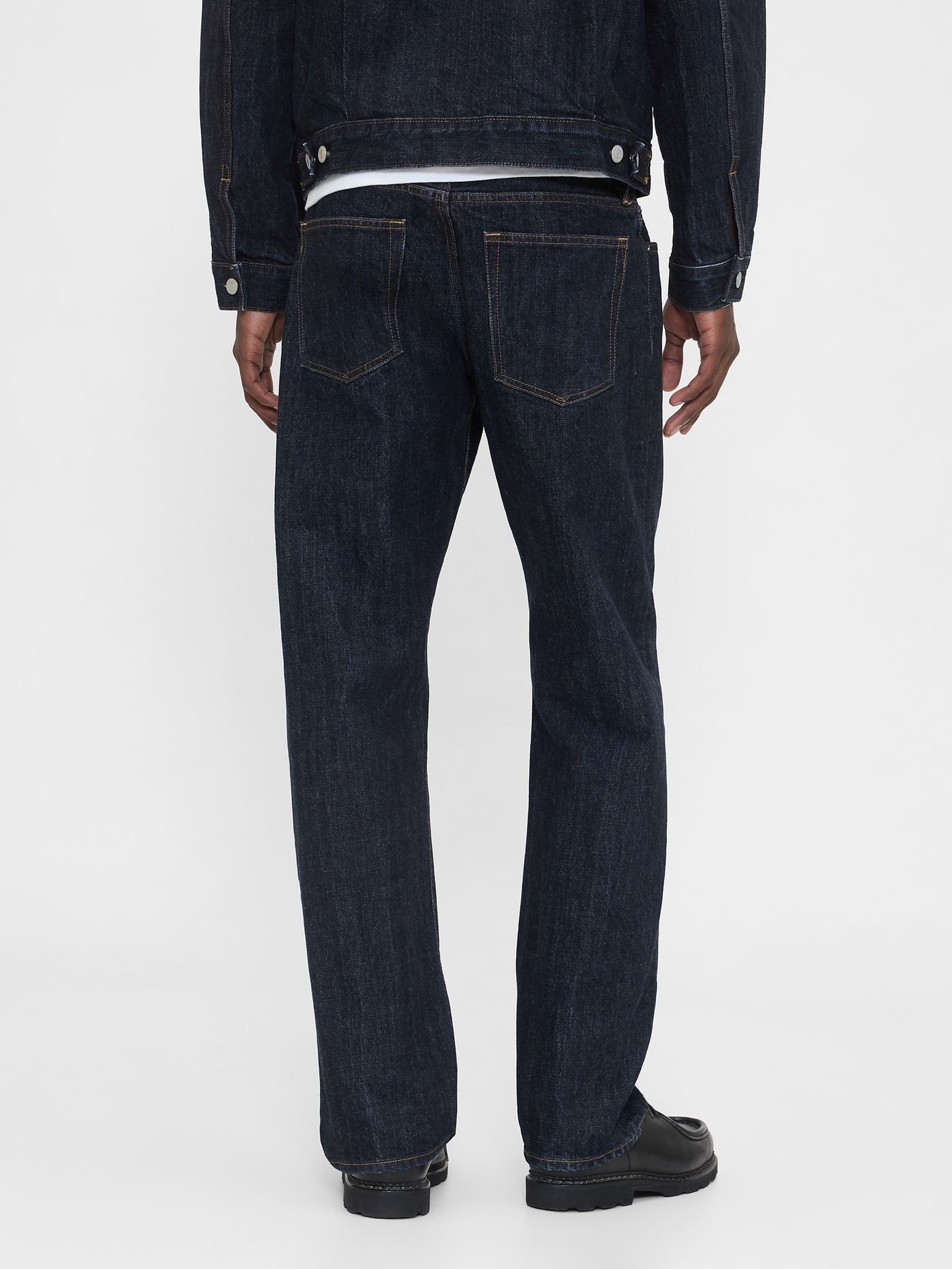 Dark Wash Blue Relaxed Straight Jeans | Gap