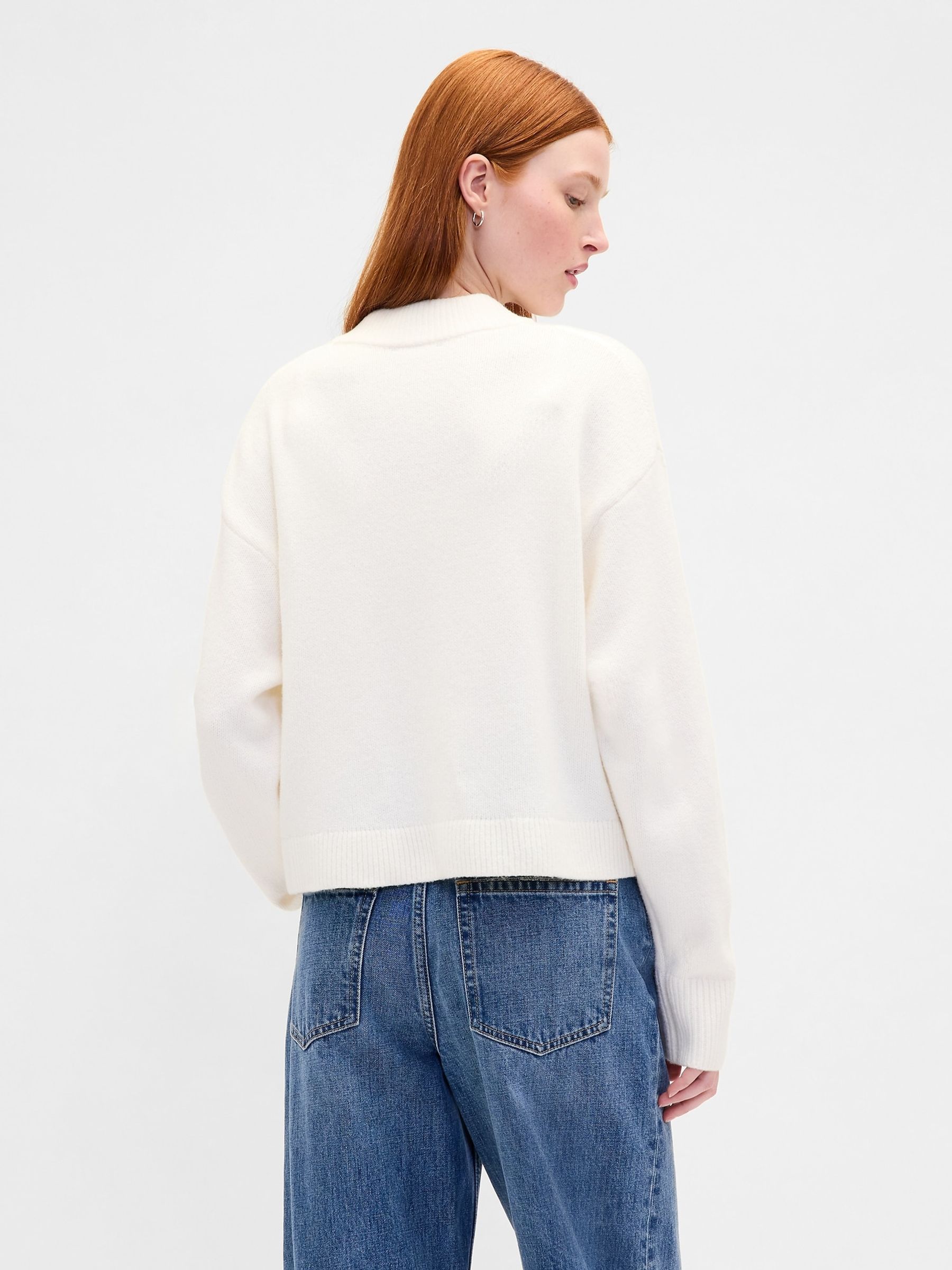 White CashSoft Oversized Chunky Cardigan - Image 2 of 4