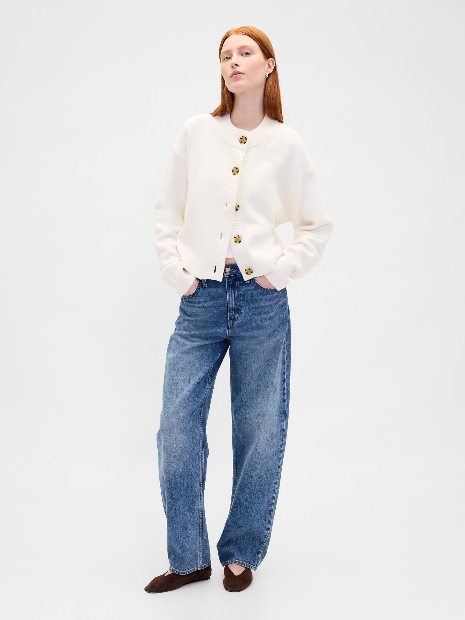 White CashSoft Oversized Chunky Cardigan - Image 3 of 4