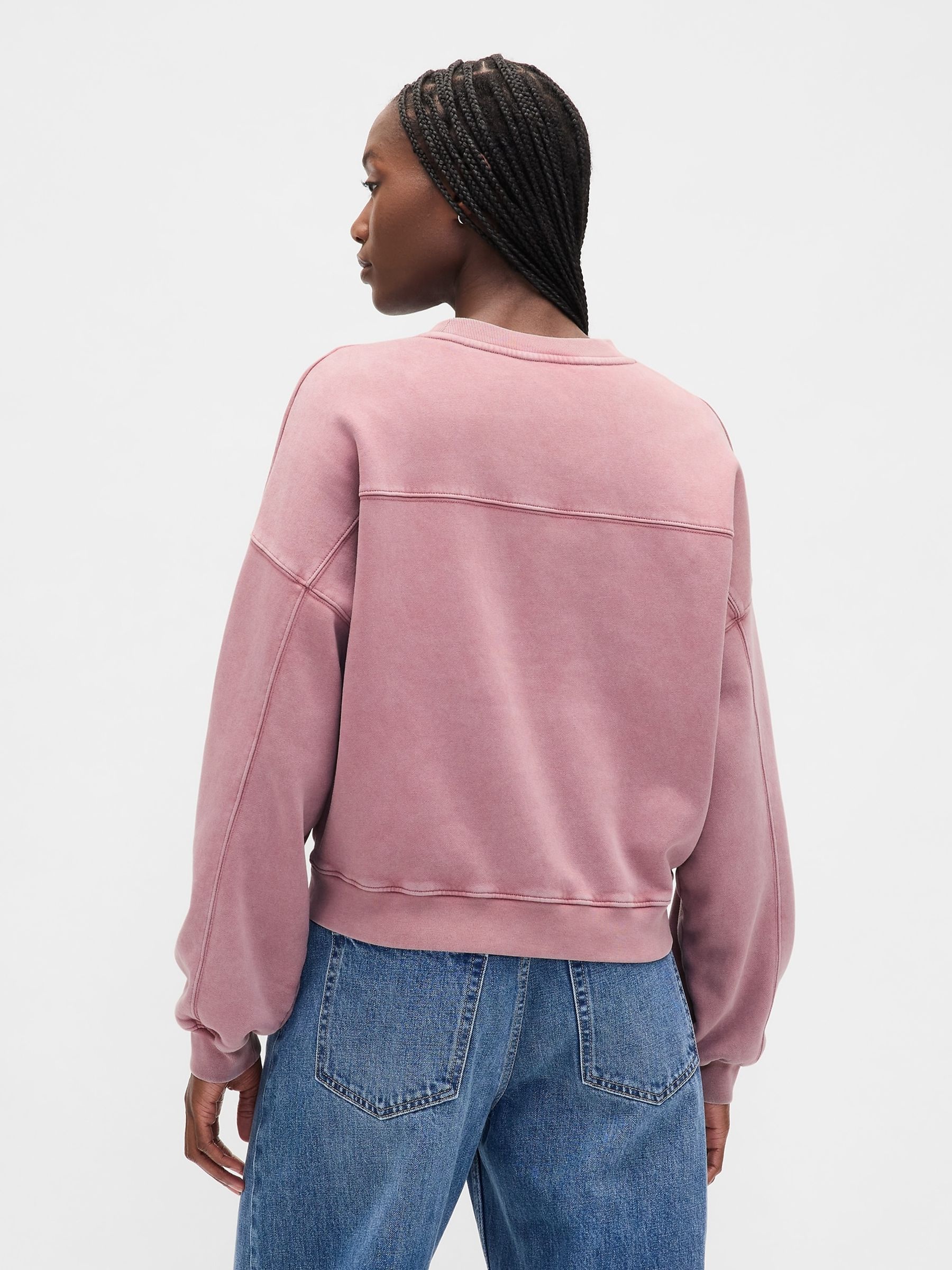 Blush Pink Vintage Soft Wedge Crew Neck Sweatshirt | Gap
