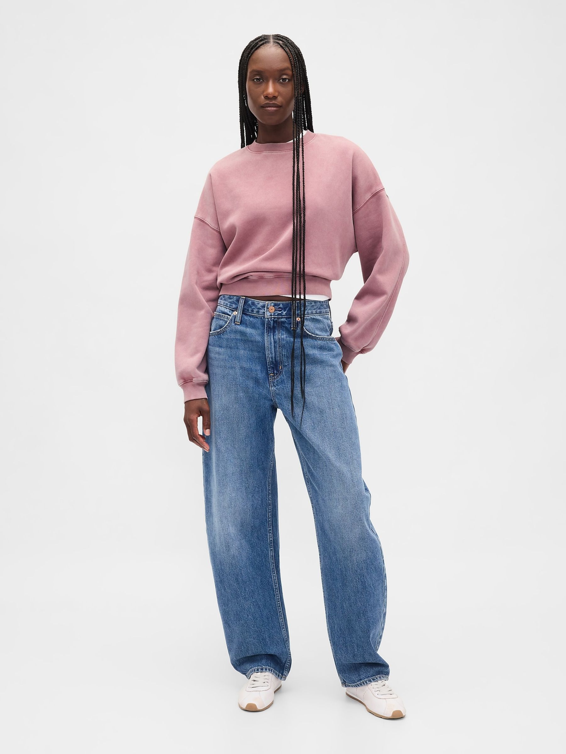 Blush Pink Vintage Soft Wedge Crew Neck Sweatshirt | Gap