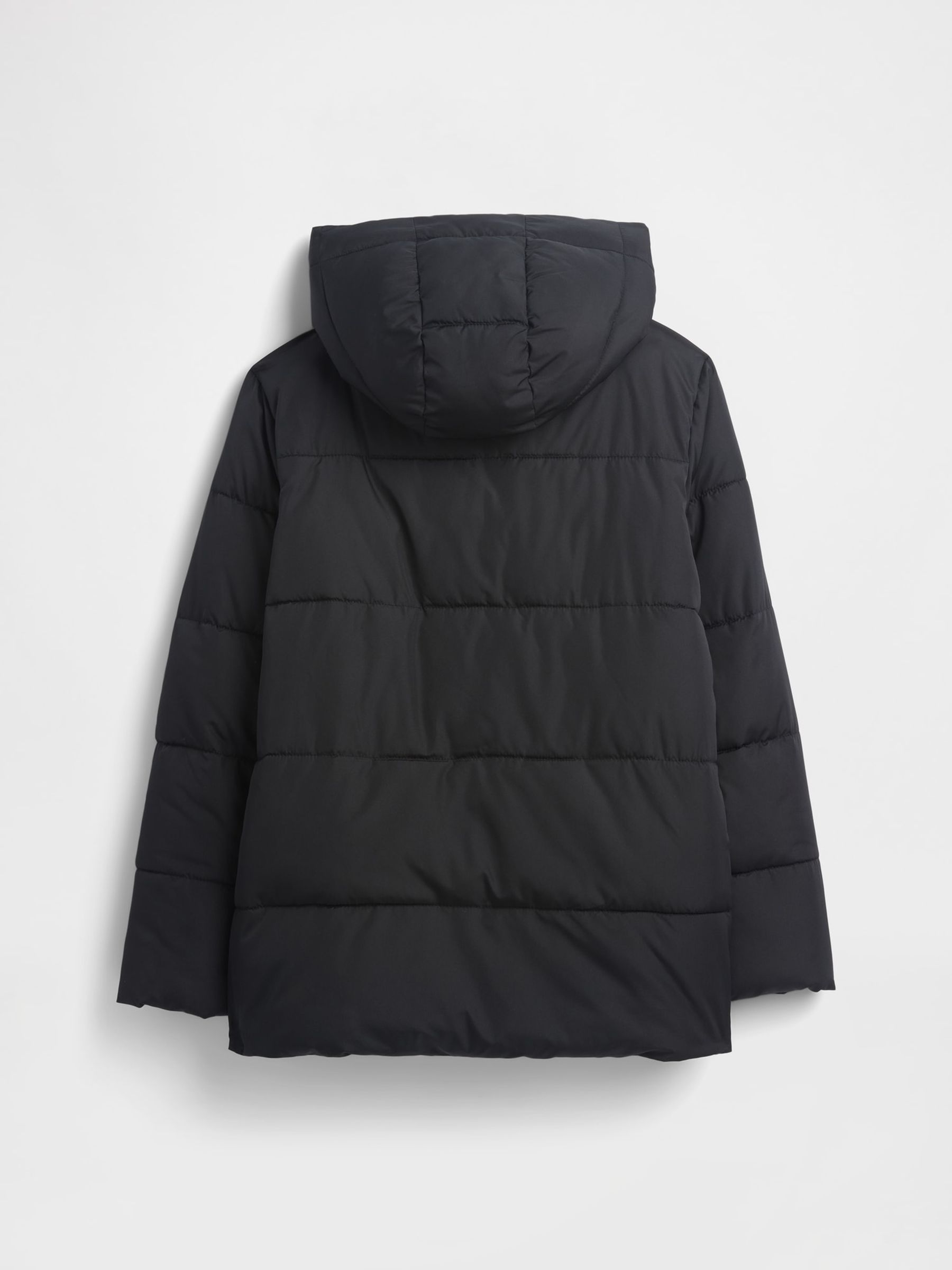 Black Longline Parka Jacket - Image 2 of 3