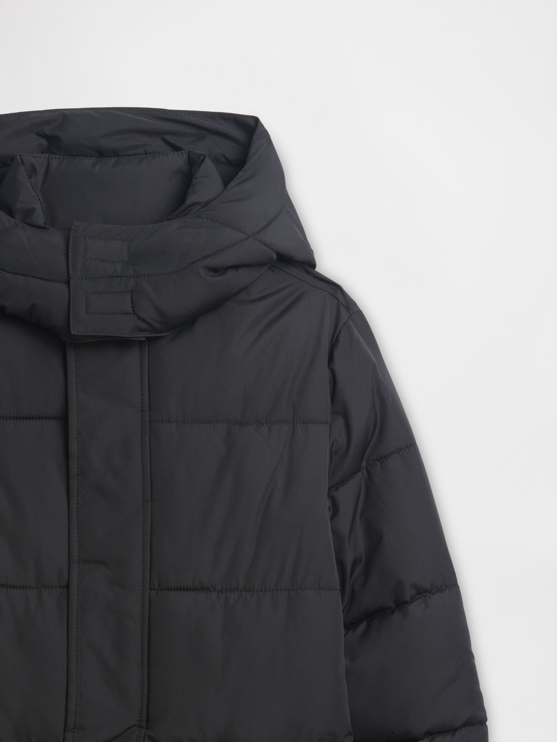 Black Longline Parka Jacket - Image 3 of 3