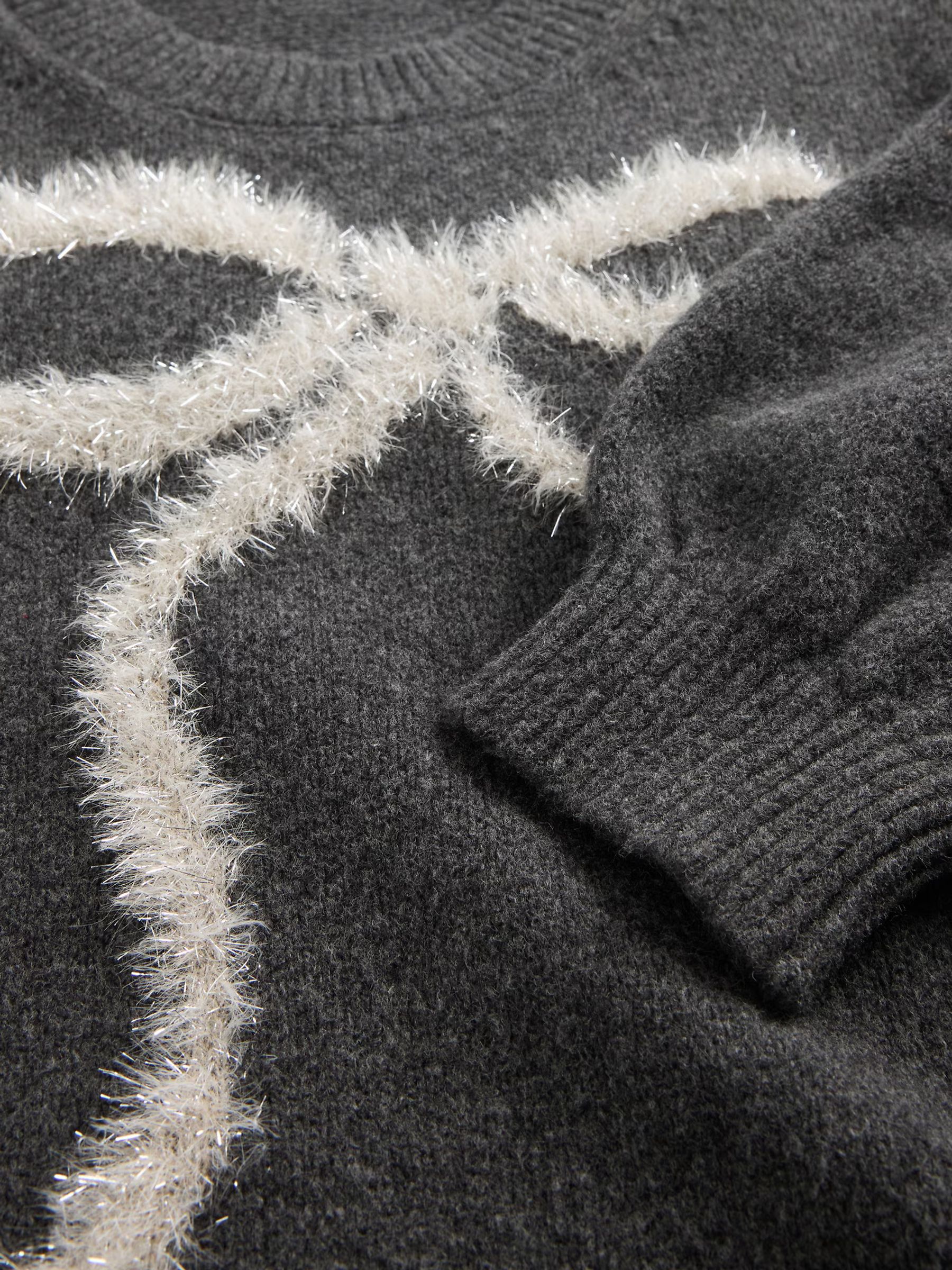 Grey Bow CashSoft Crew Neck Jumper - Image 5 of 5