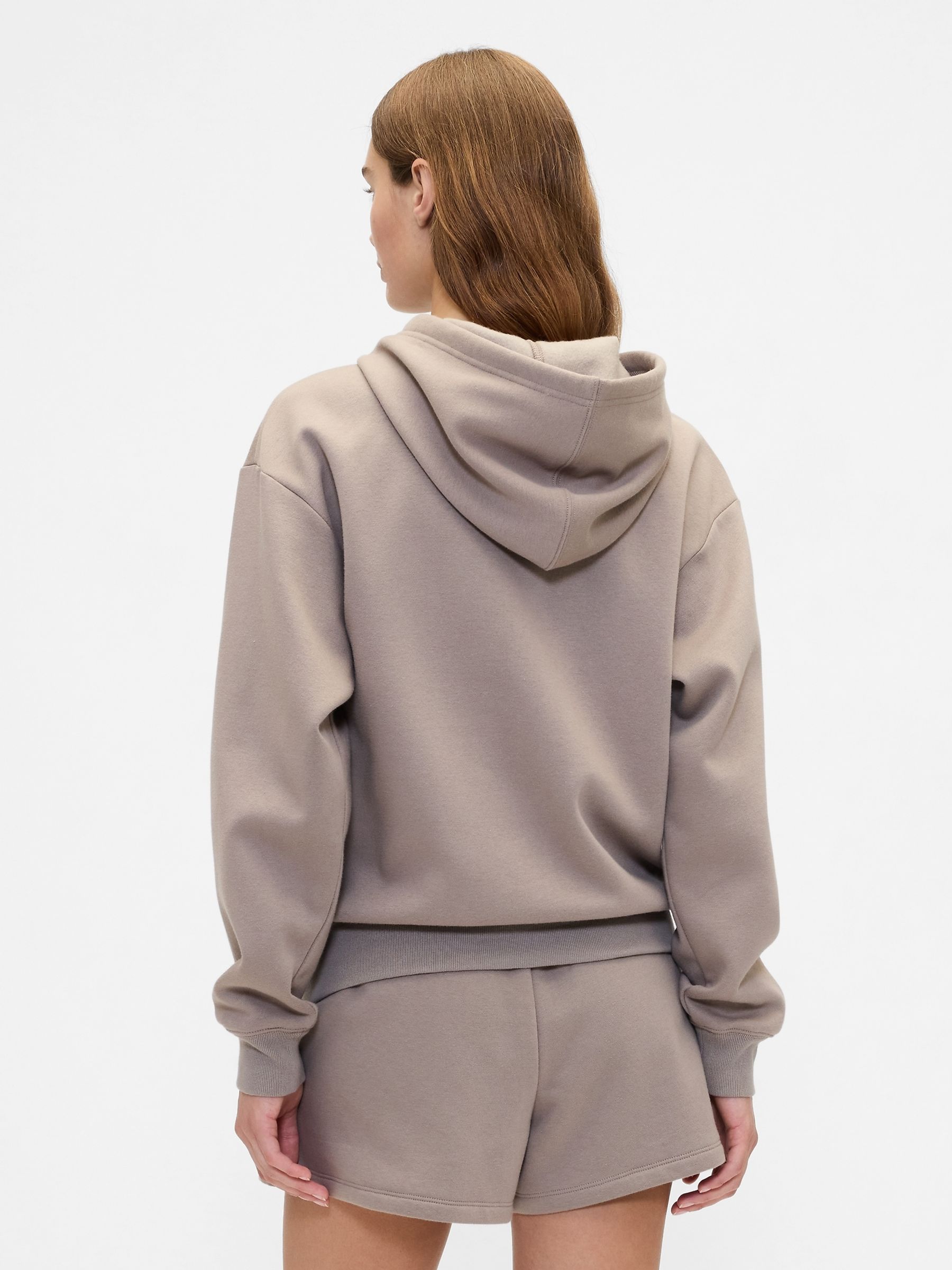 Brown Zip Up Logo Vintage Hoodie - Image 2 of 5
