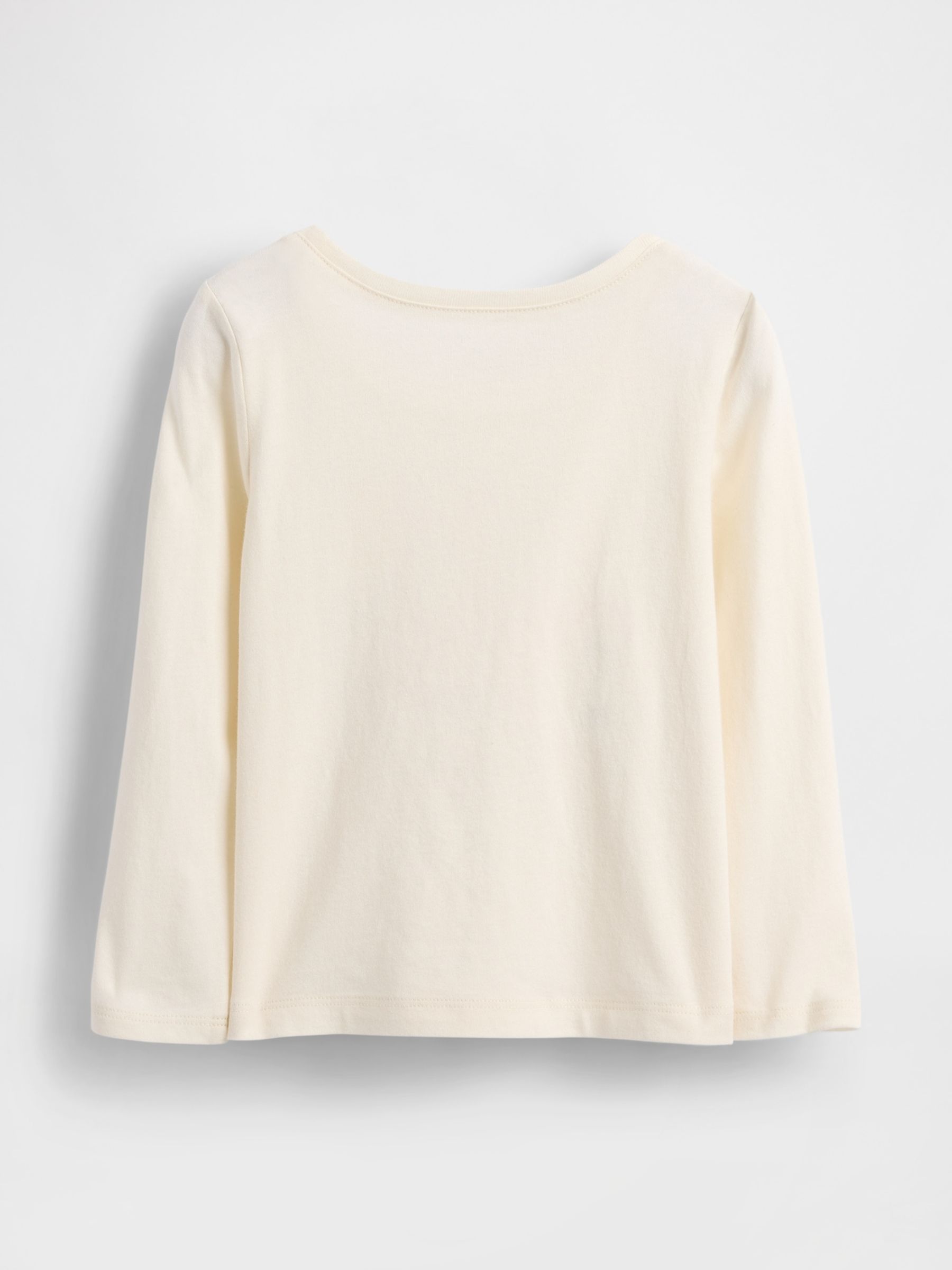 White Logo Crew Neck Long Sleeve T-Shirt (6mths-5yrs) - Image 2 of 3