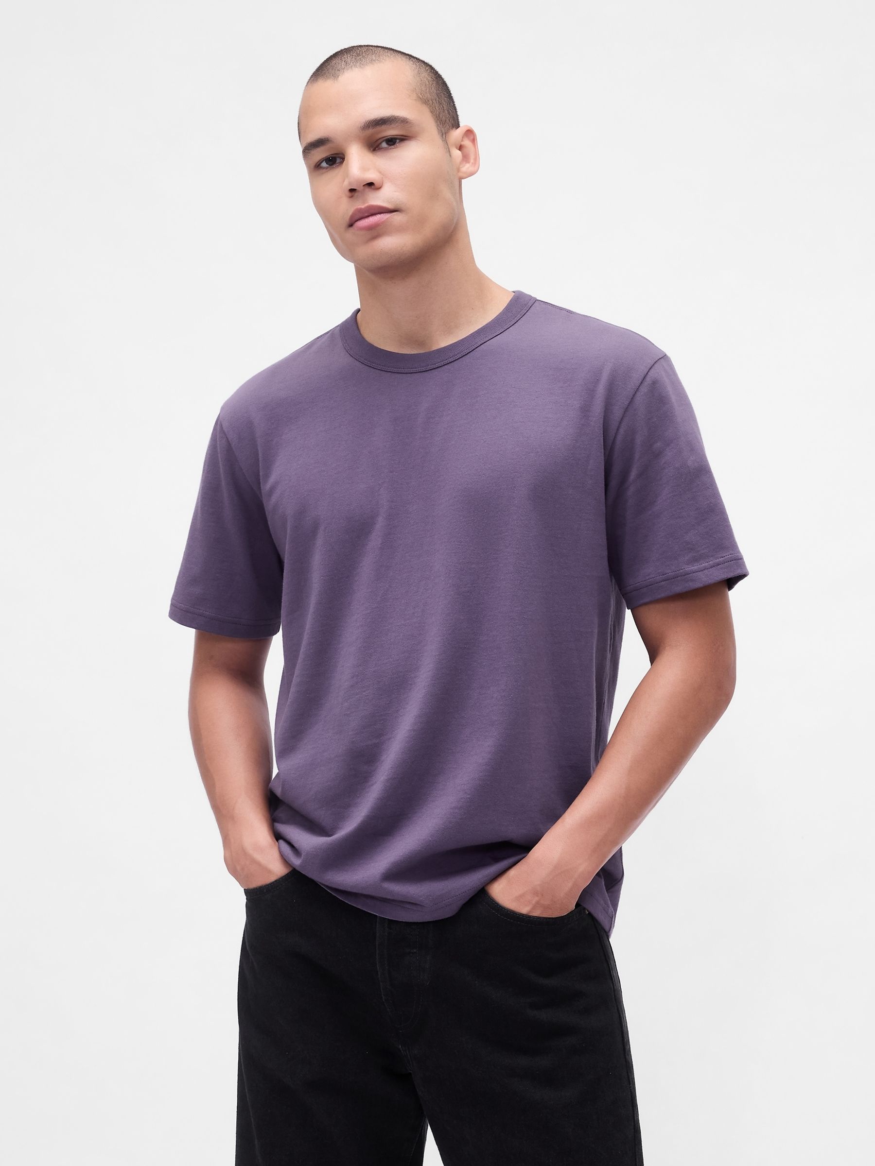 Purple Original Crew Neck Short Sleeve T-Shirt - Image 1 of 4