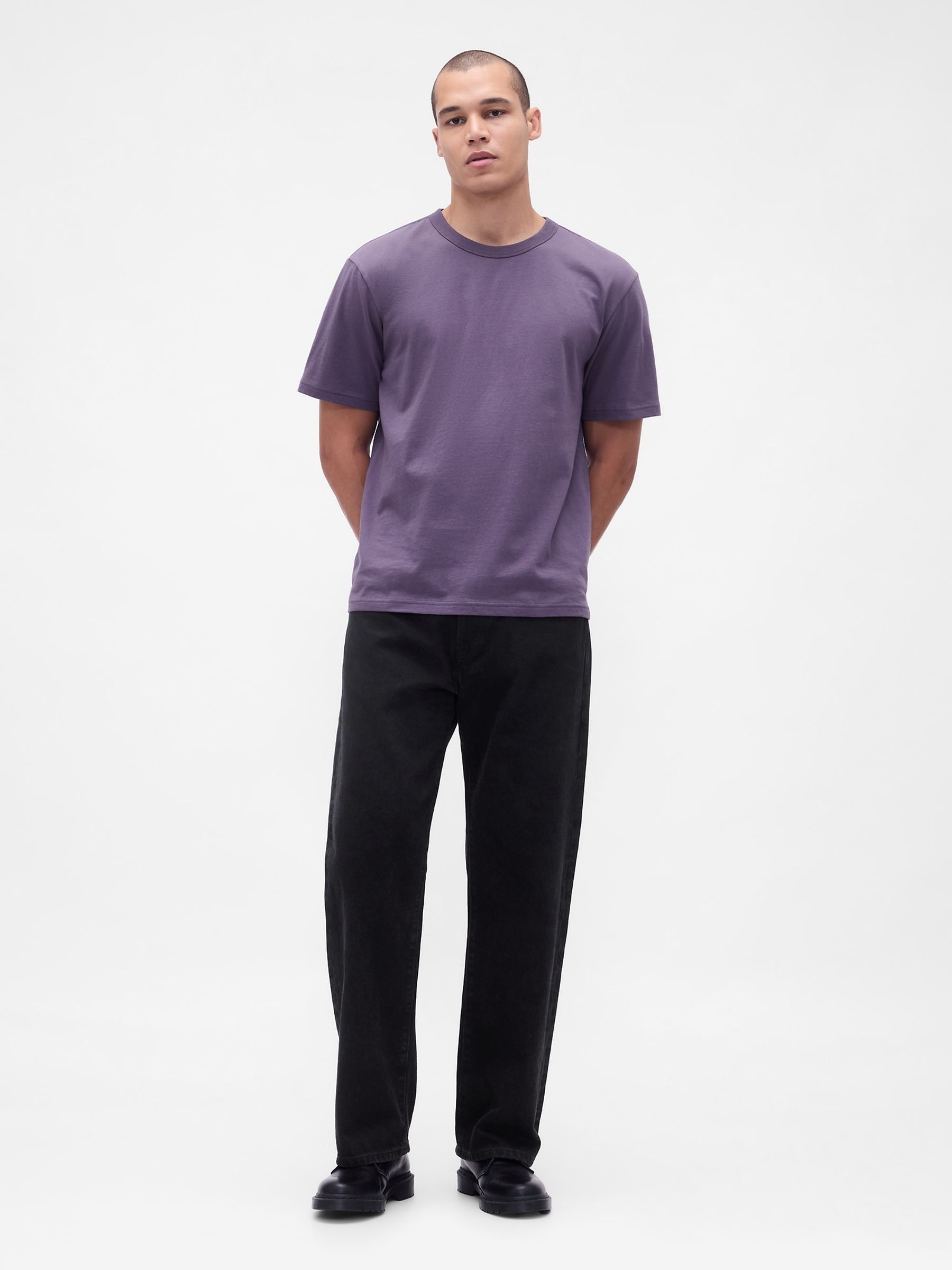 Purple Original Crew Neck Short Sleeve T-Shirt - Image 4 of 4
