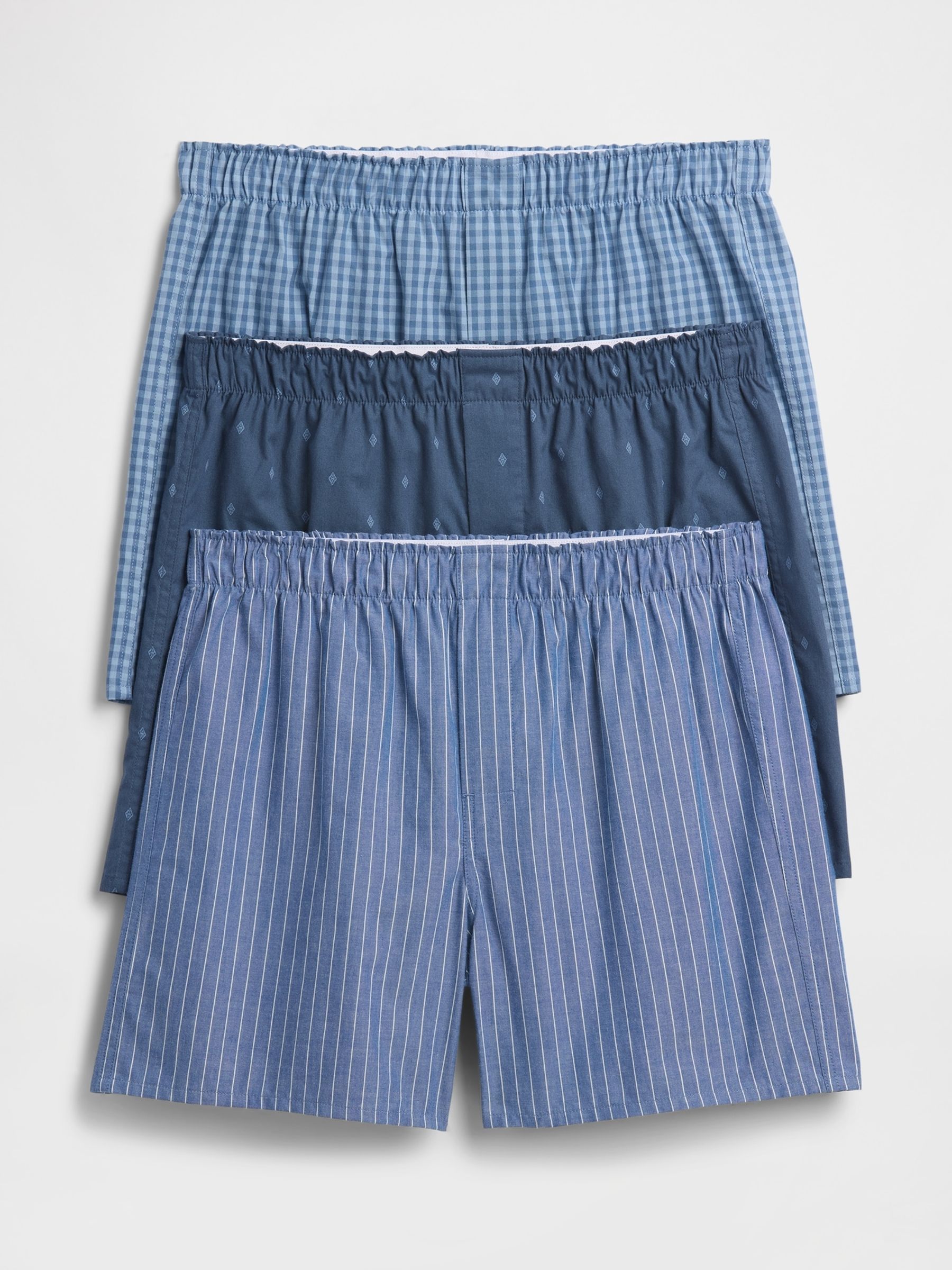 Blue 4" Boxers 3 Pack - Image 1 of 1