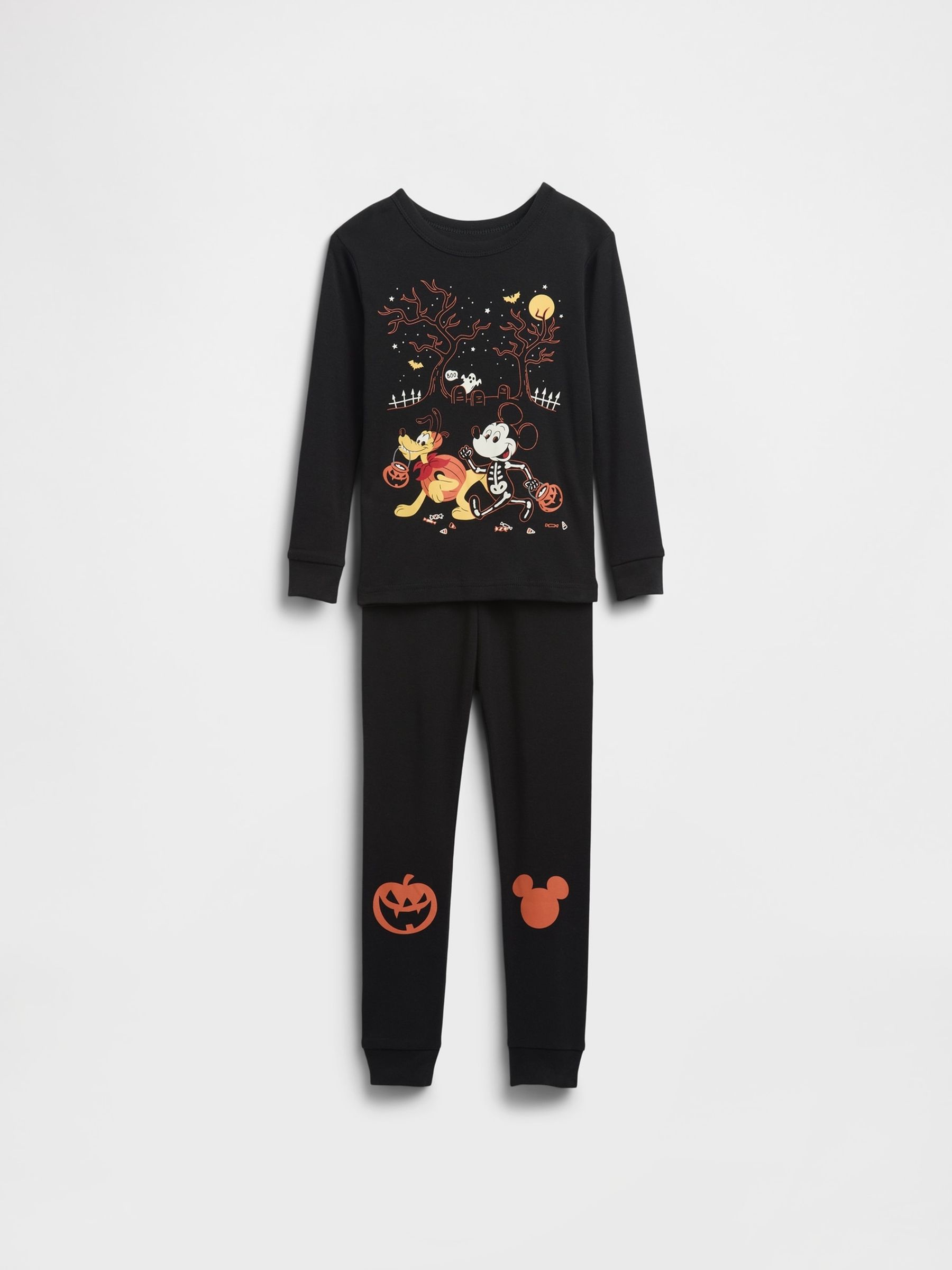 Black Disney Mickey Mouse Halloween Pyjamas Trousers Set (6mths-5yrs) - Image 1 of 3