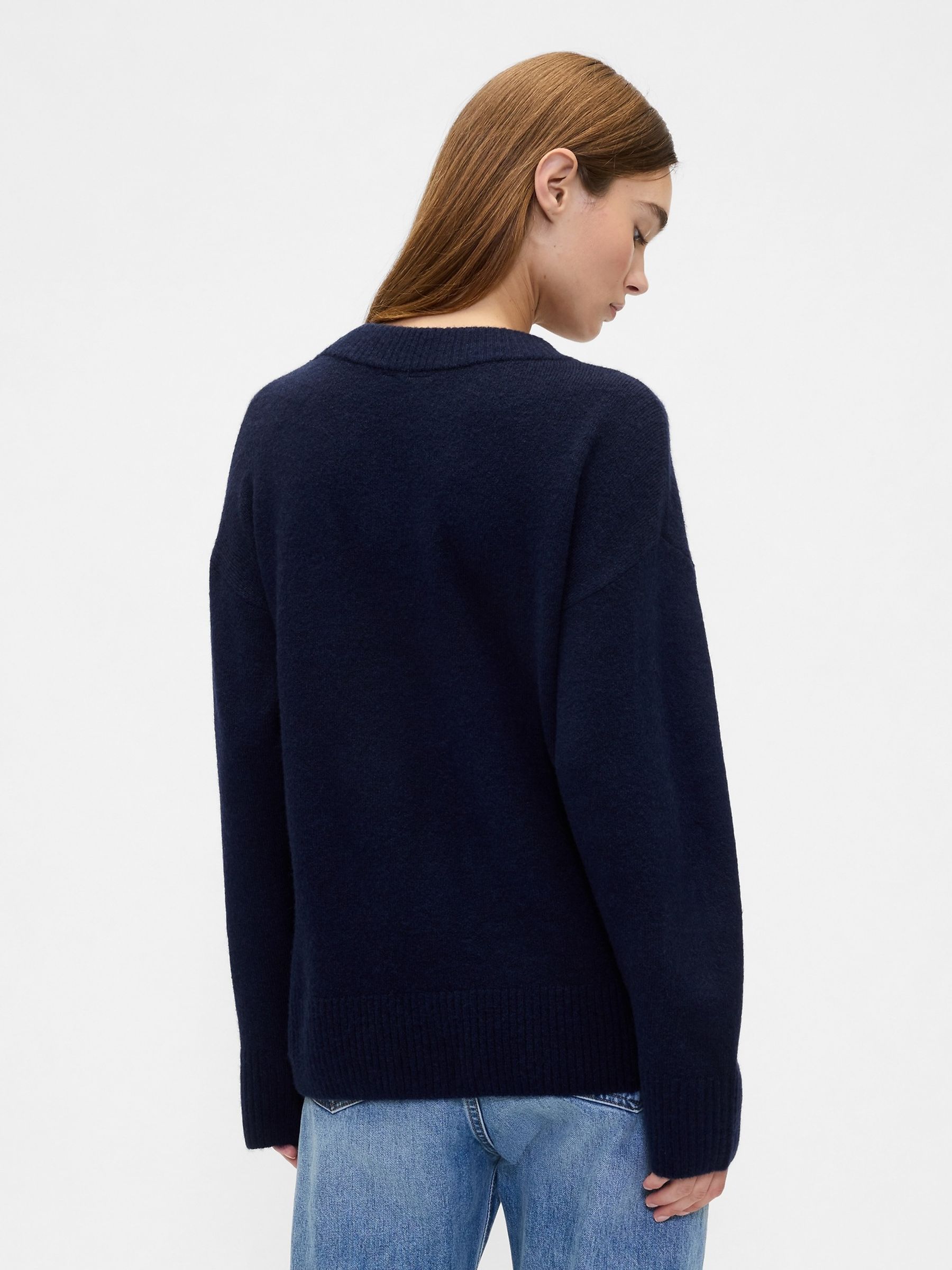 Blue V-Neck Sweatshirt - Image 2 of 5