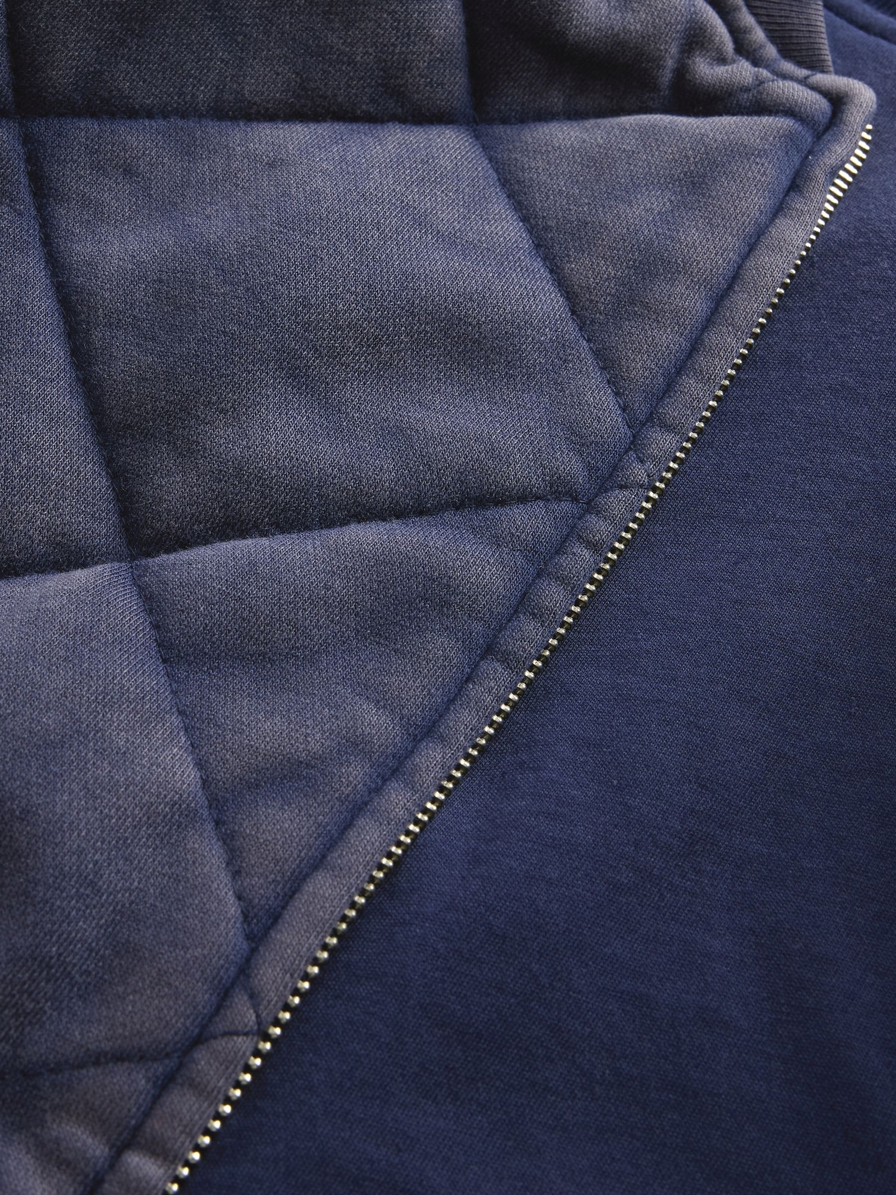 Blue Vintage Soft Quilted Bomber Jacket - Image 4 of 4