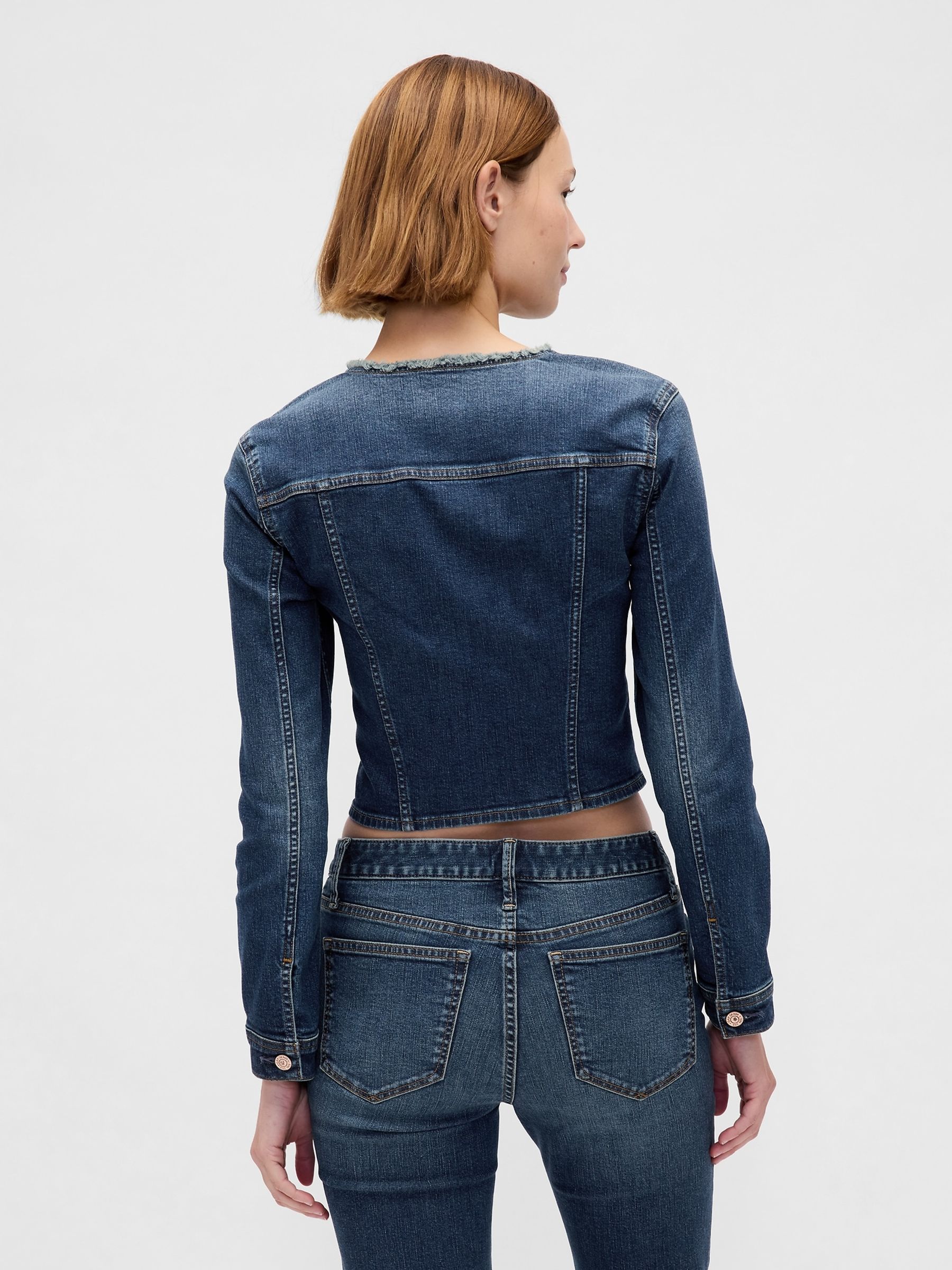Blue Denim Moto Jacket - Image 2 of 5