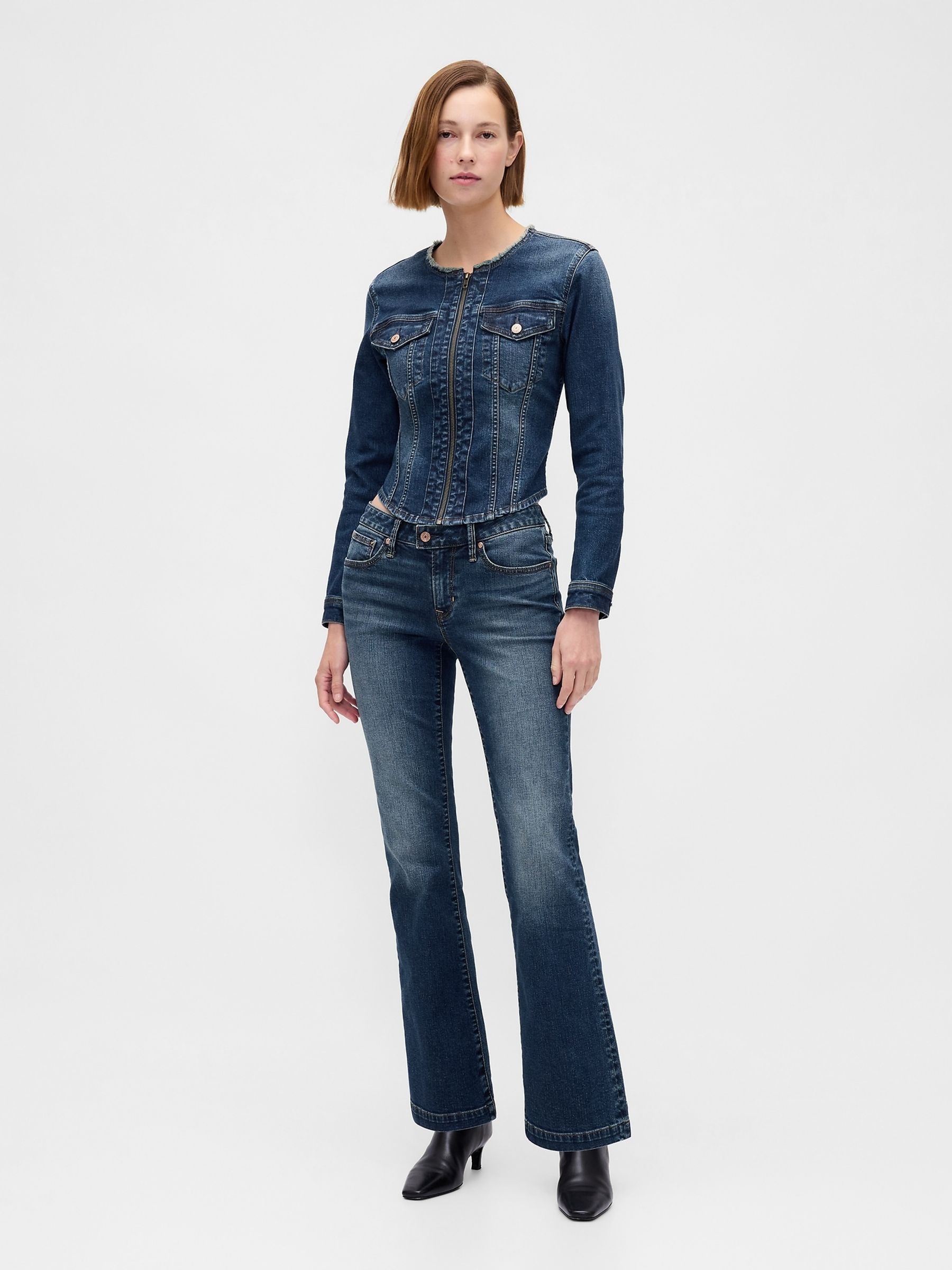 Blue Denim Moto Jacket - Image 3 of 5