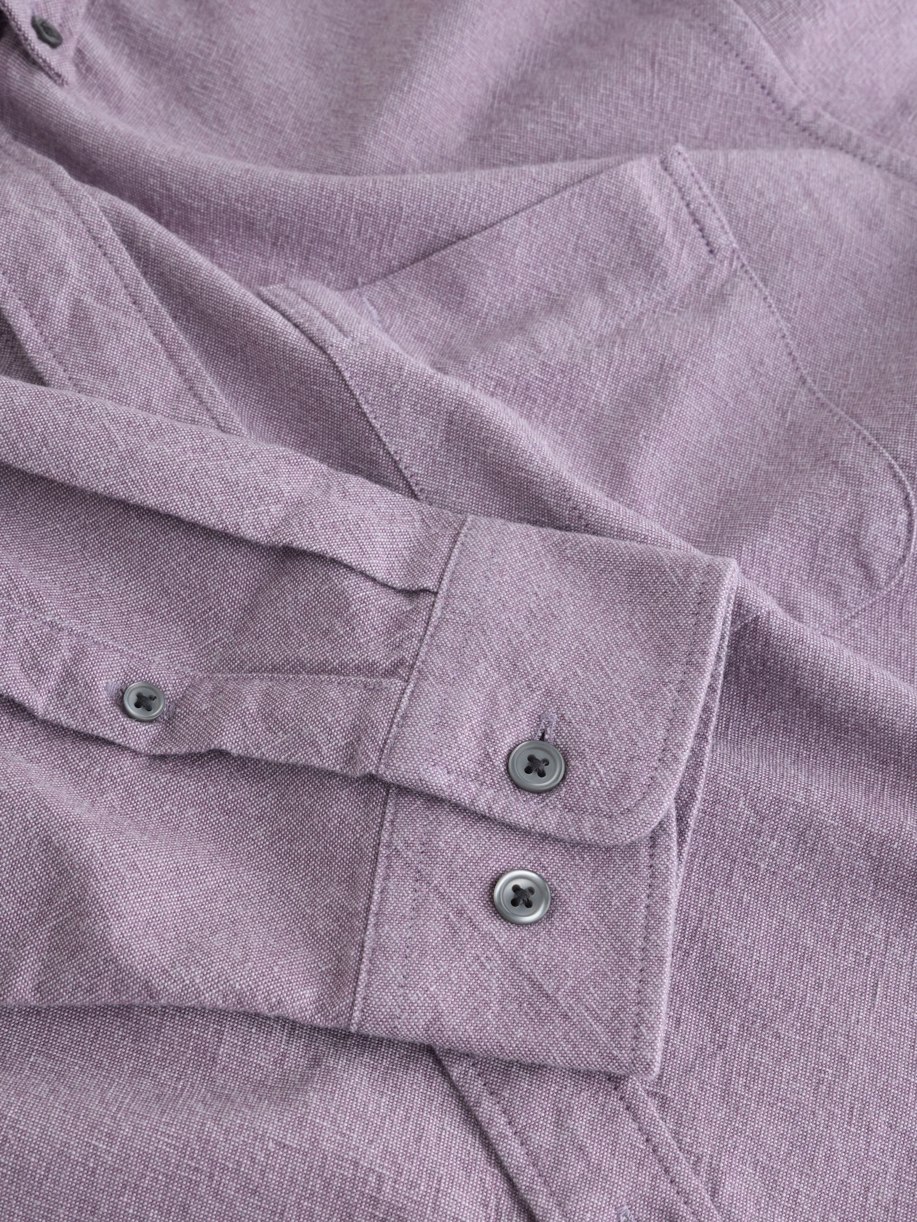 Purple Oxford Shirt - Image 4 of 4 Purple Oxford Shirt - Image 4 of 4