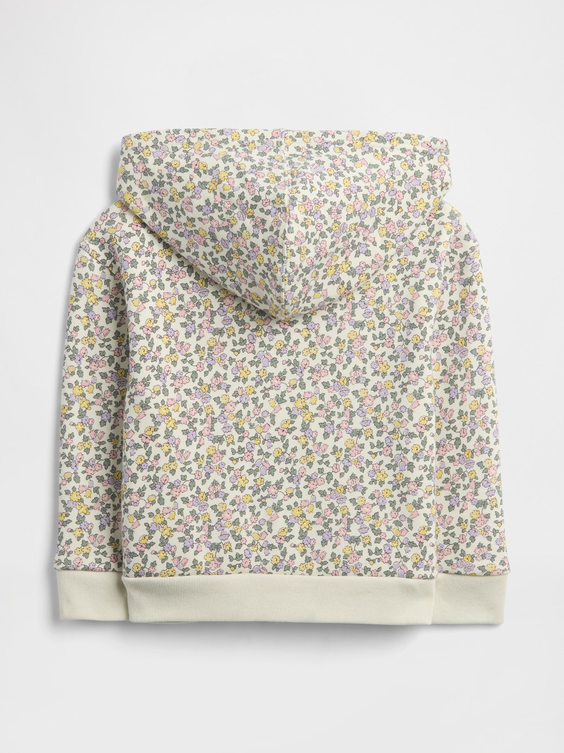 Green Floral Logo Zip Hoodie (6mths-5yrs) - Image 2 of 3